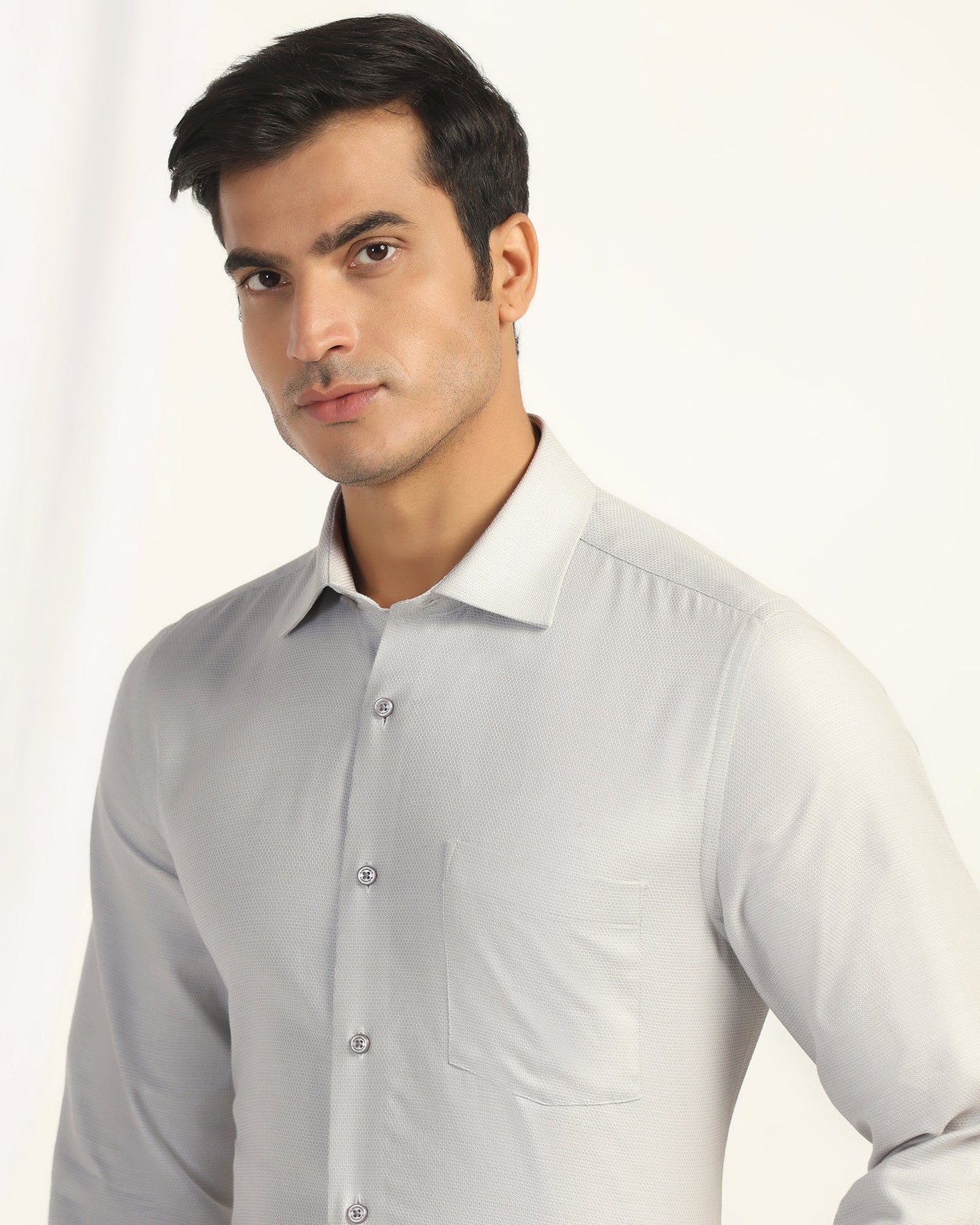 Temp Tech Formal Grey Textured Shirt - Revolve