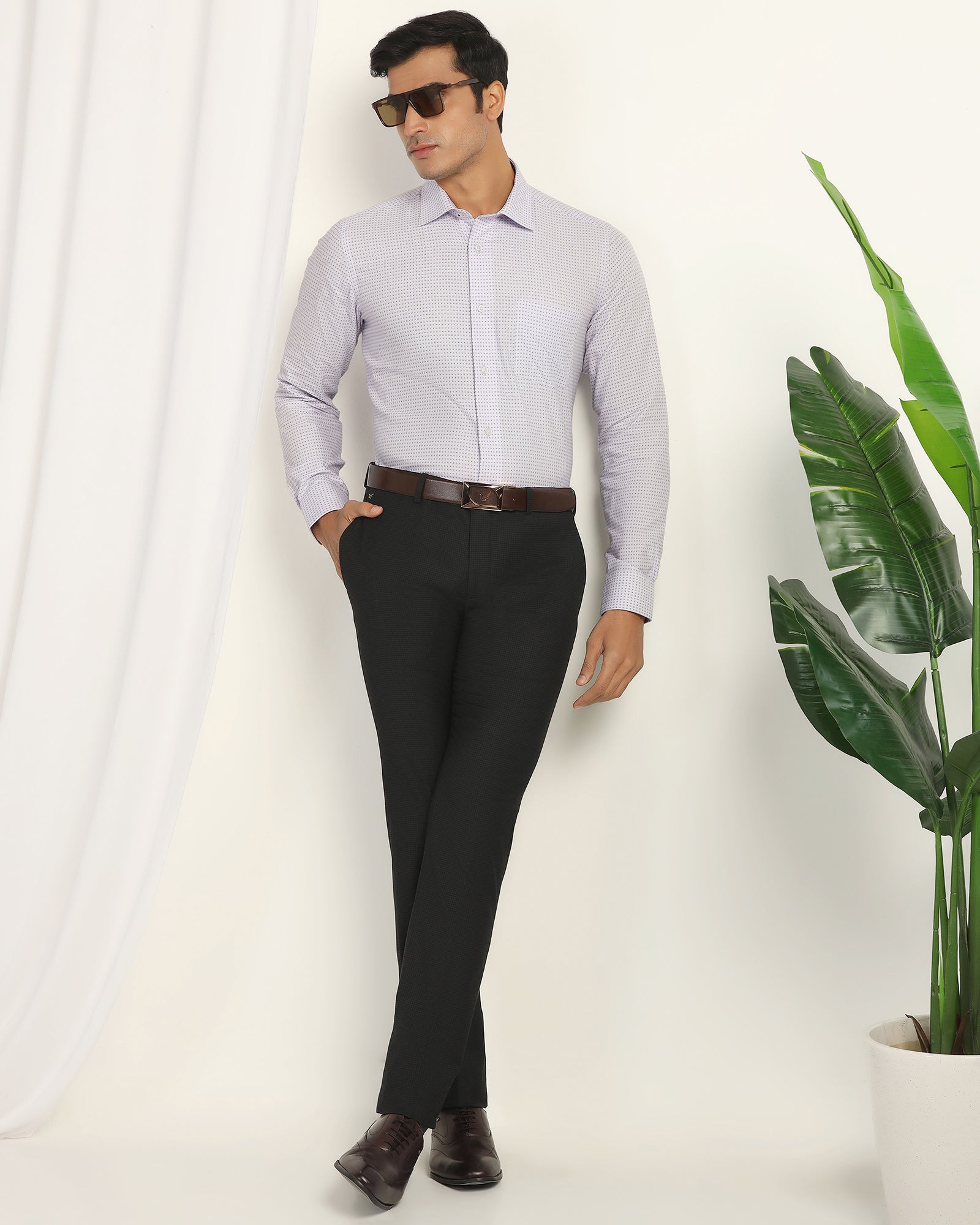 Temp Tech Formal Pink Printed Shirt - Vital