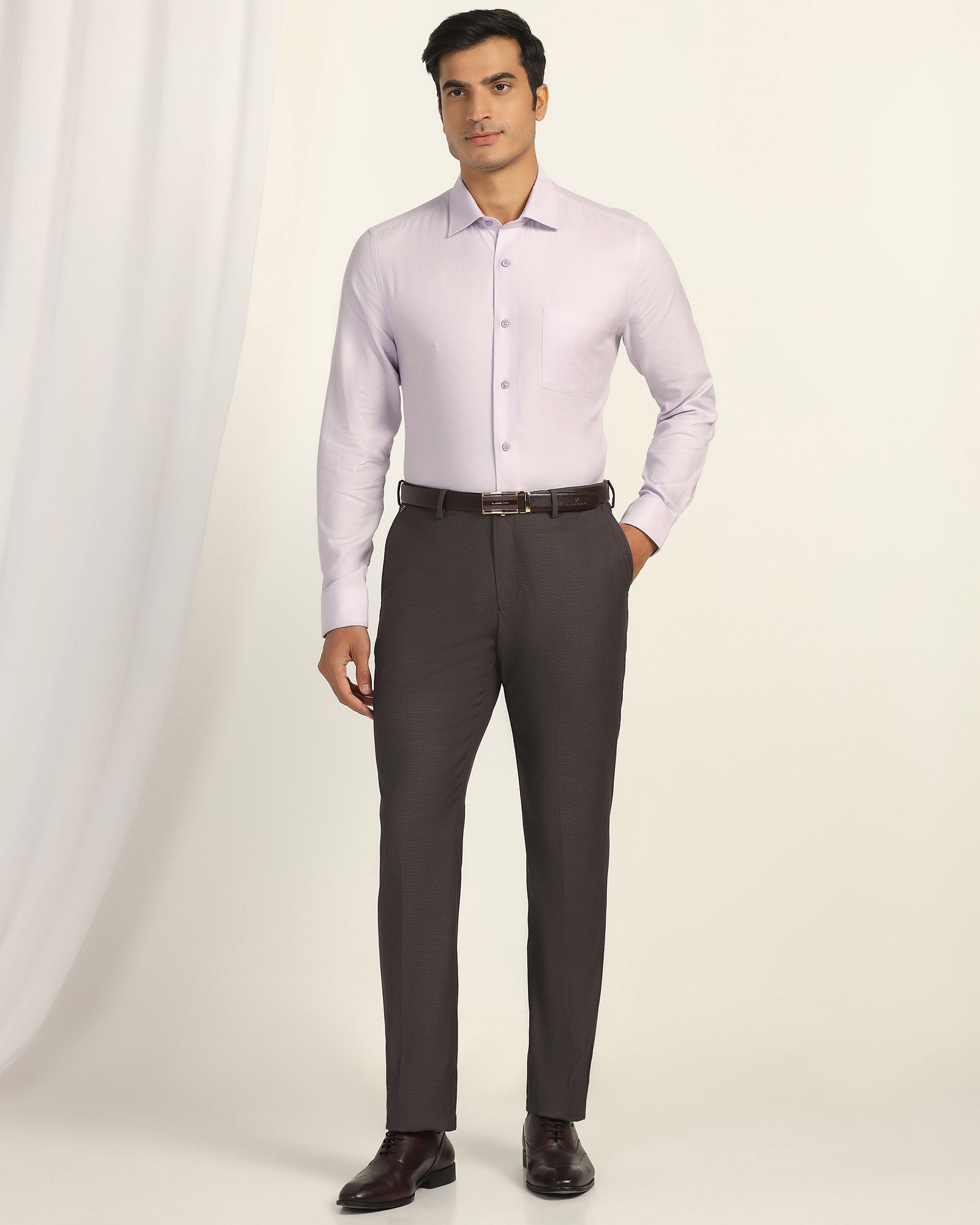 Temp Tech Formal Purple Textured Shirt - Revolve