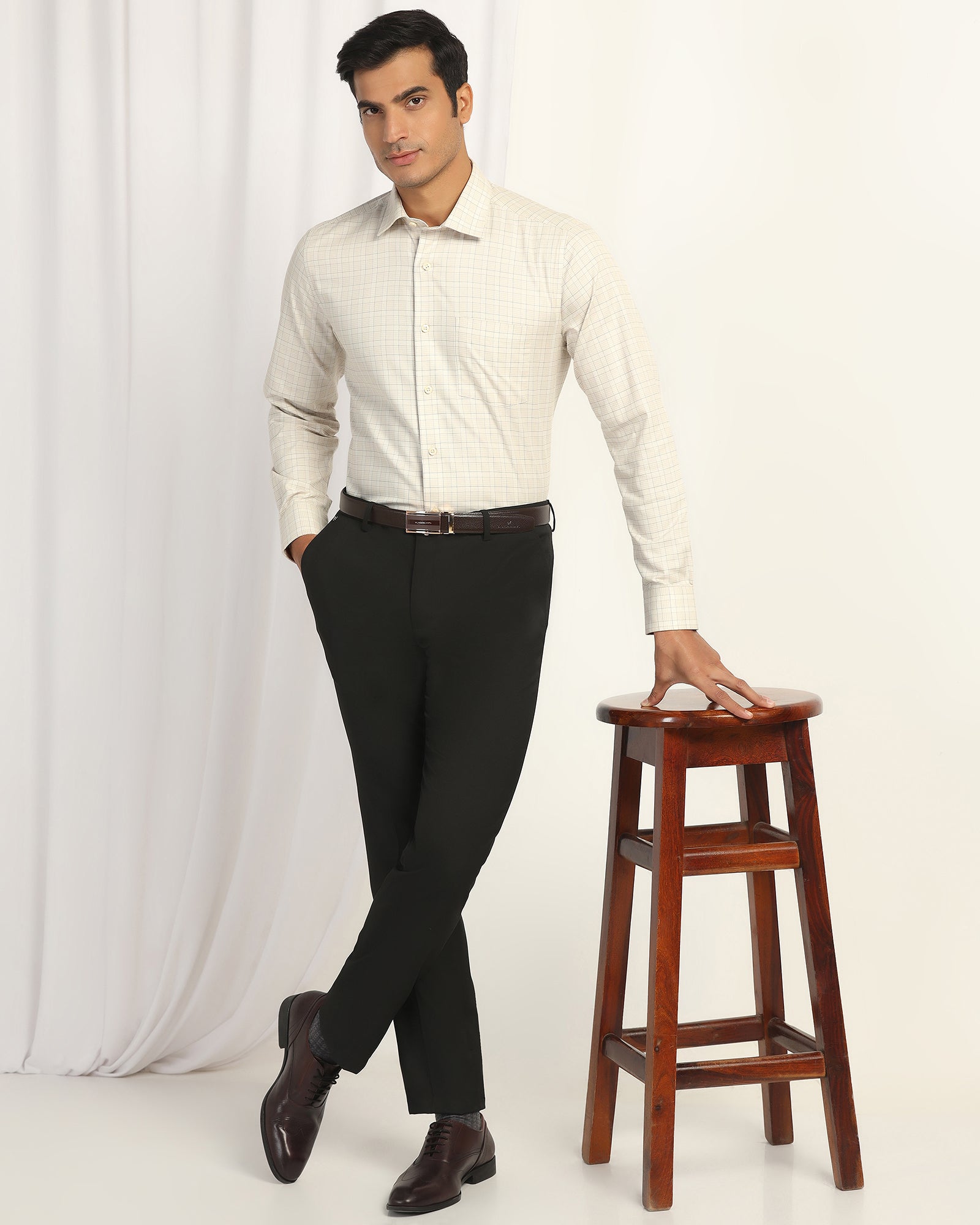Temp Tech Formal Yellow Check Shirt - Victor