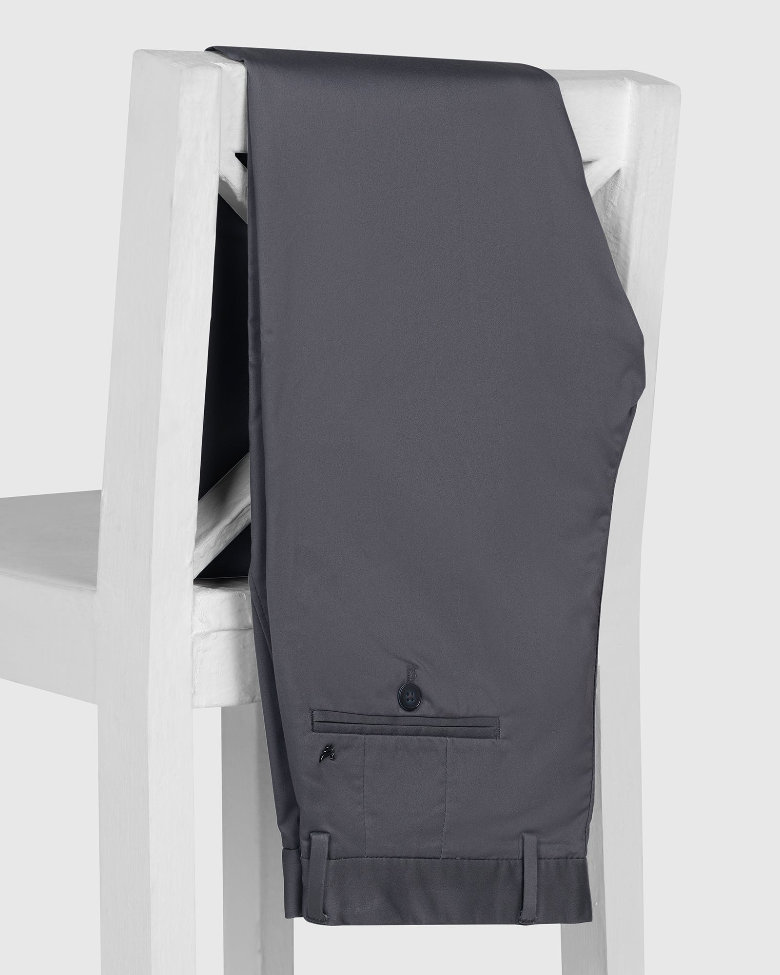 Temp Tech Slim Fit B-91 Casual Grey Solid Khakis - Peter