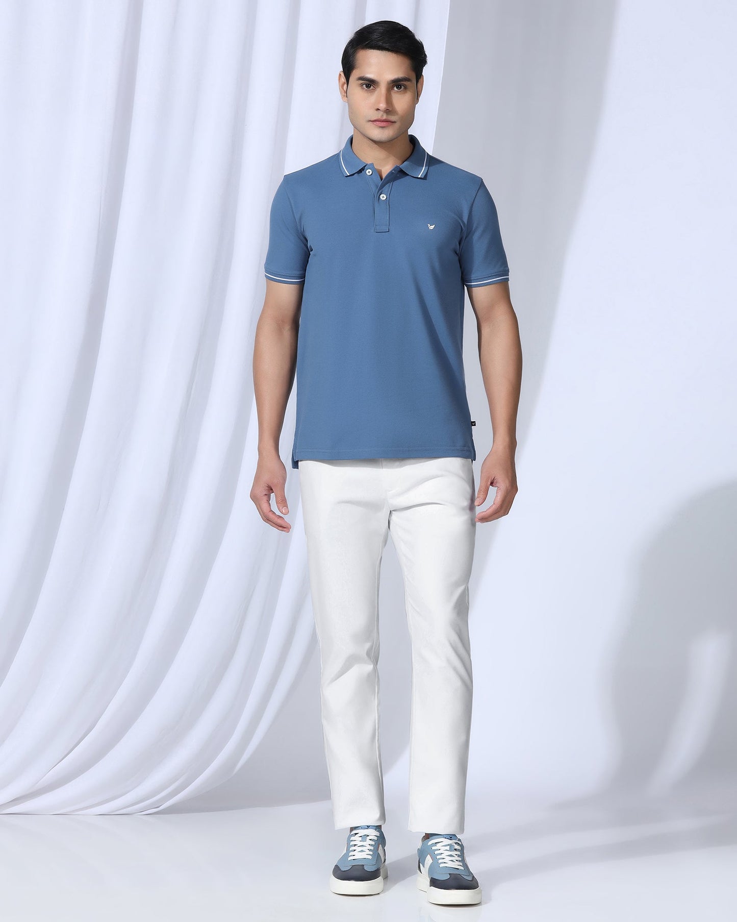 Temp Tech Sneaker Fit Casual White Textured Khakis - Blake
