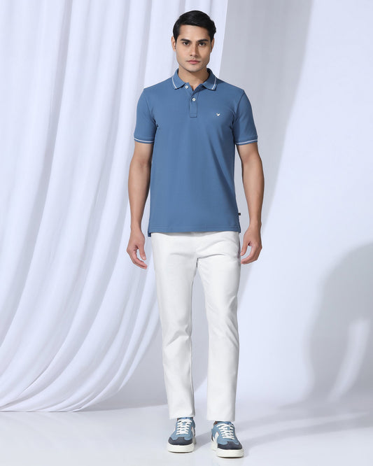 Temp Tech Sneaker Fit Casual White Textured Khakis - Blake
