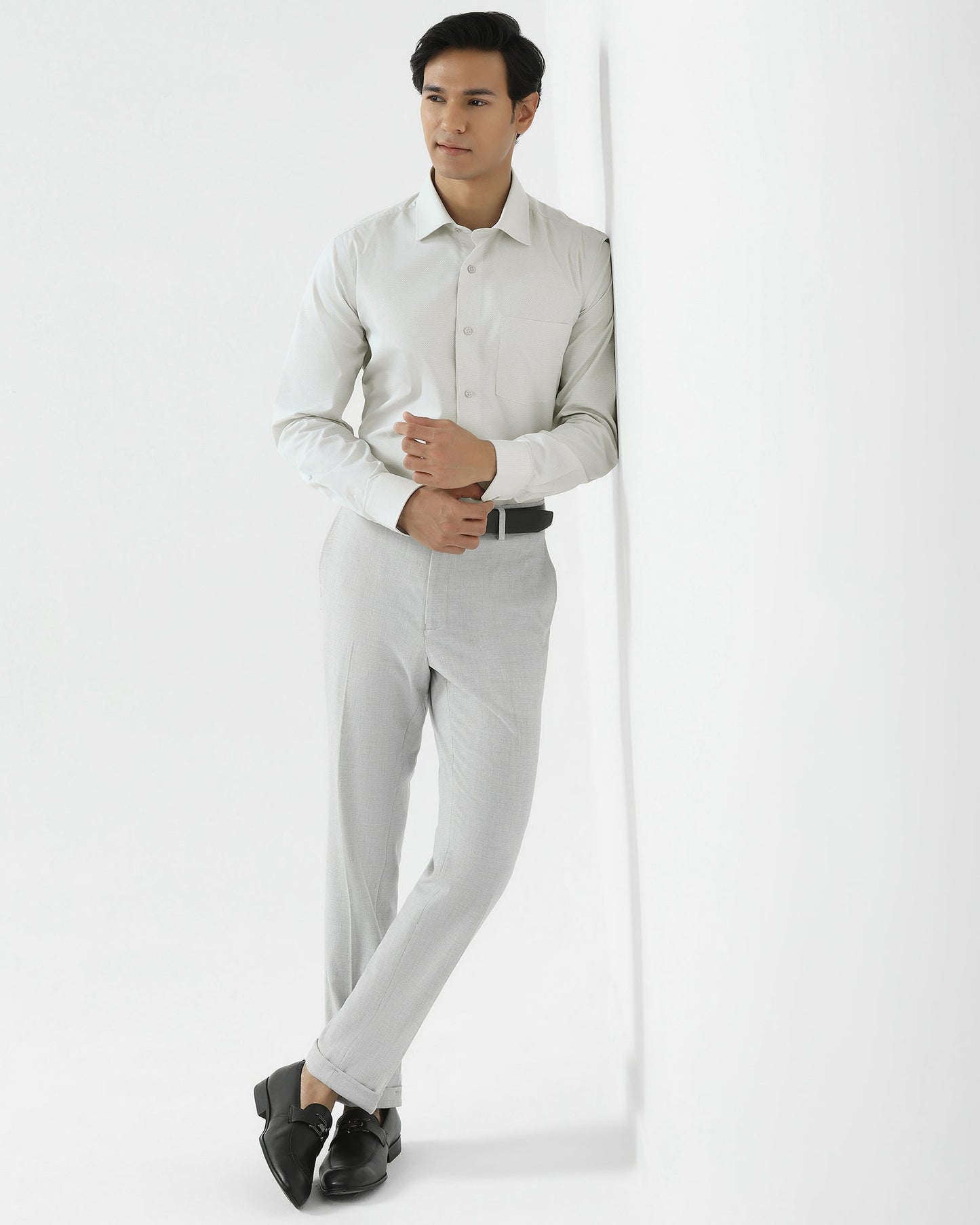 Temp Tech Formal Mint Textured Shirt - Vogue