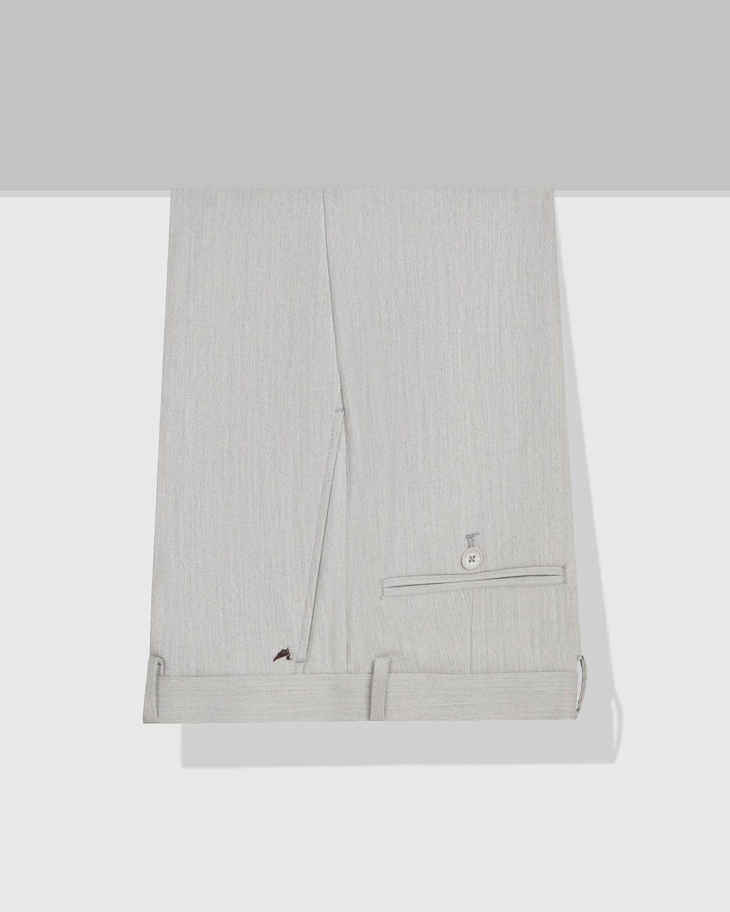 Temp Tech Slim Comfort B-95 Formal Light Grey Textured Trouser - Iceberg