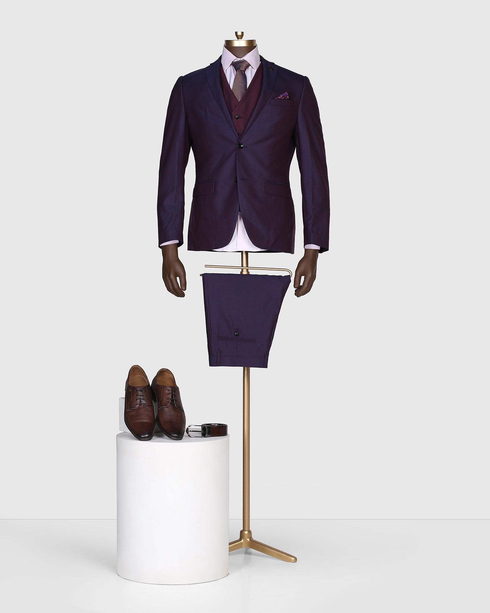 Testin 6X Formal Premium Suit In Wine - blackberrys-clothing