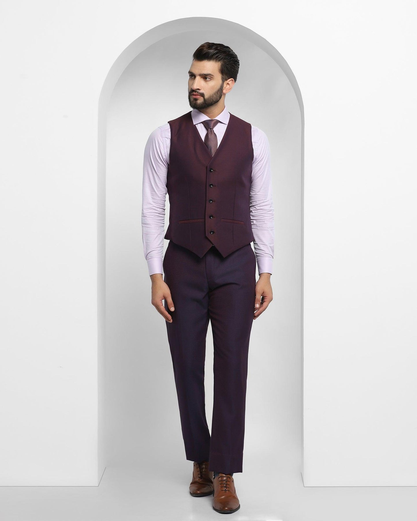 Testin 6X Formal Premium Suit In Wine - blackberrys-clothing