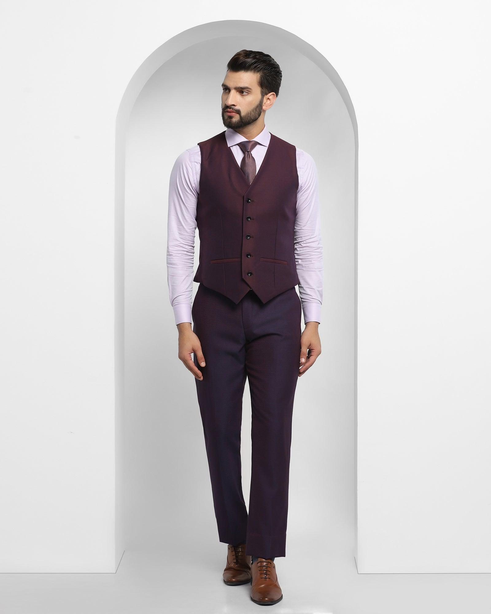 Testin 6X Formal Premium Suit In Wine - blackberrys-clothing