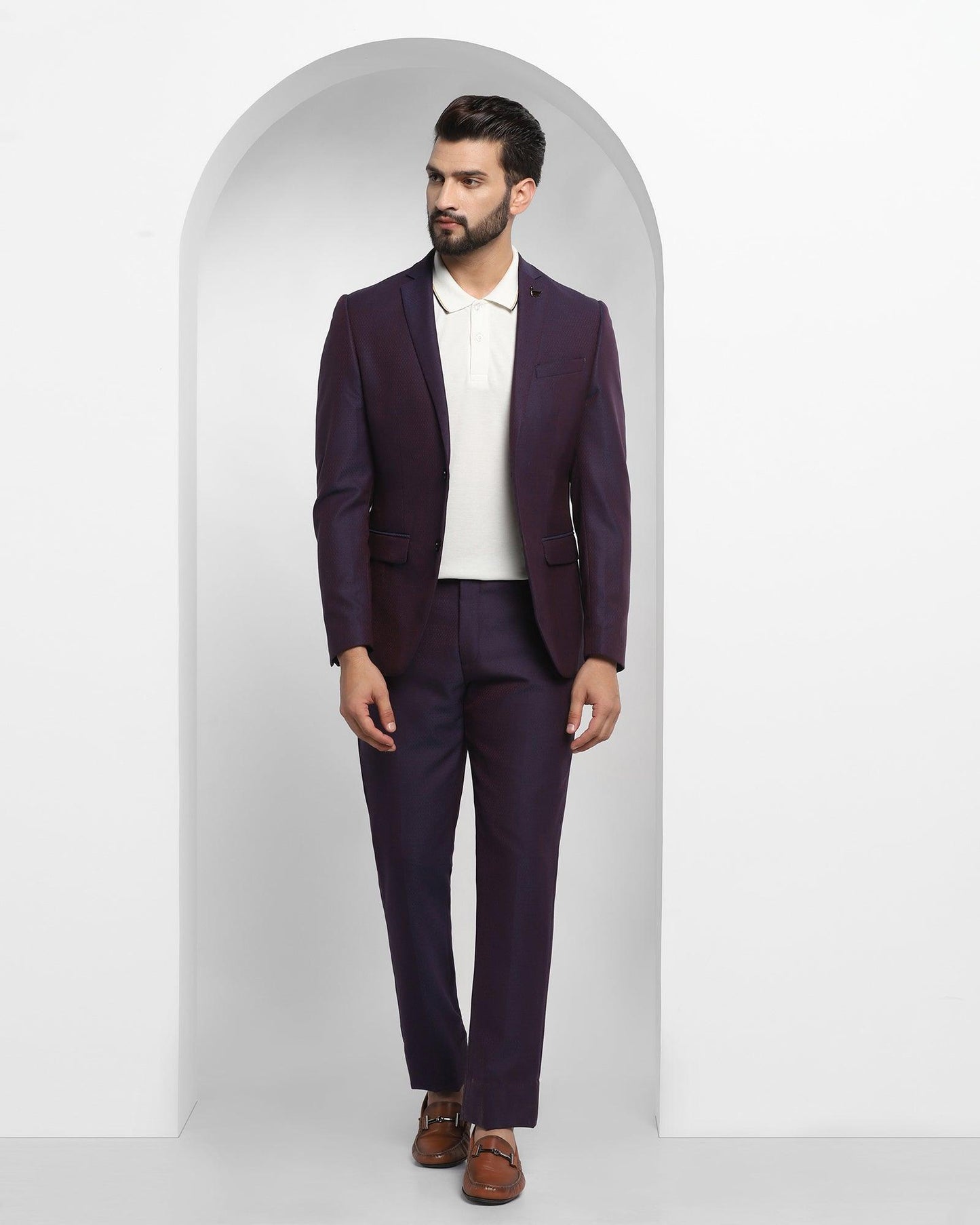 Testin 6X Formal Premium Suit In Wine - blackberrys-clothing