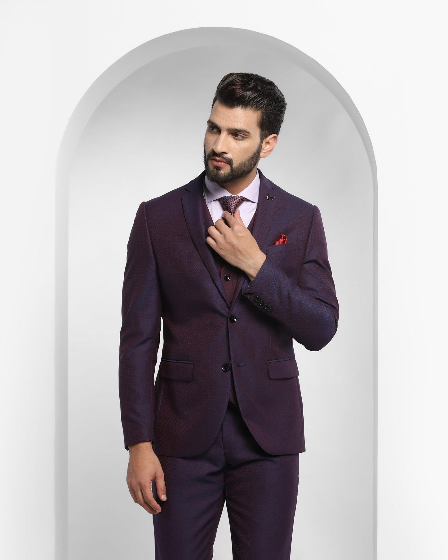 Testin 6X Formal Premium Suit In Wine - blackberrys-clothing