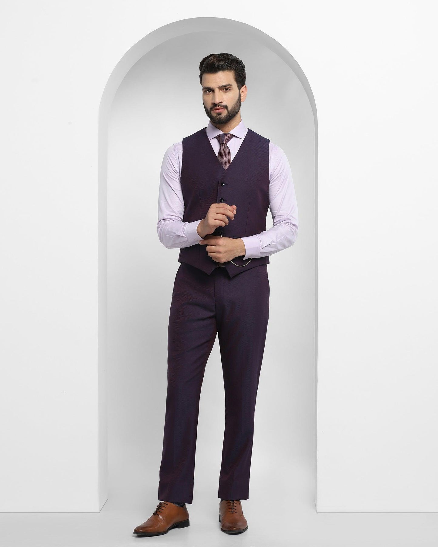 Testin 6X Formal Premium Suit In Wine - blackberrys-clothing