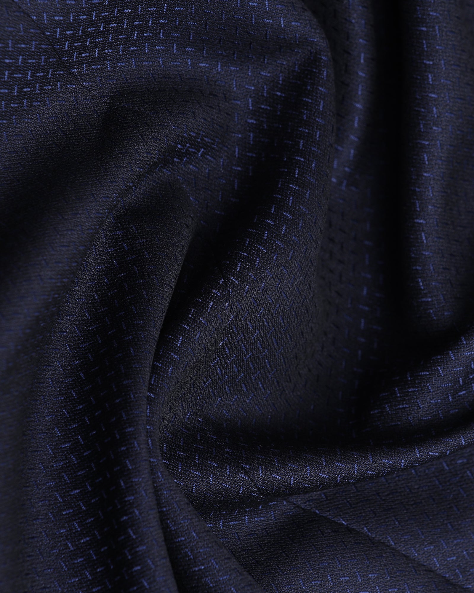 Three Piece Navy Textured Formal Suit - Rayner
