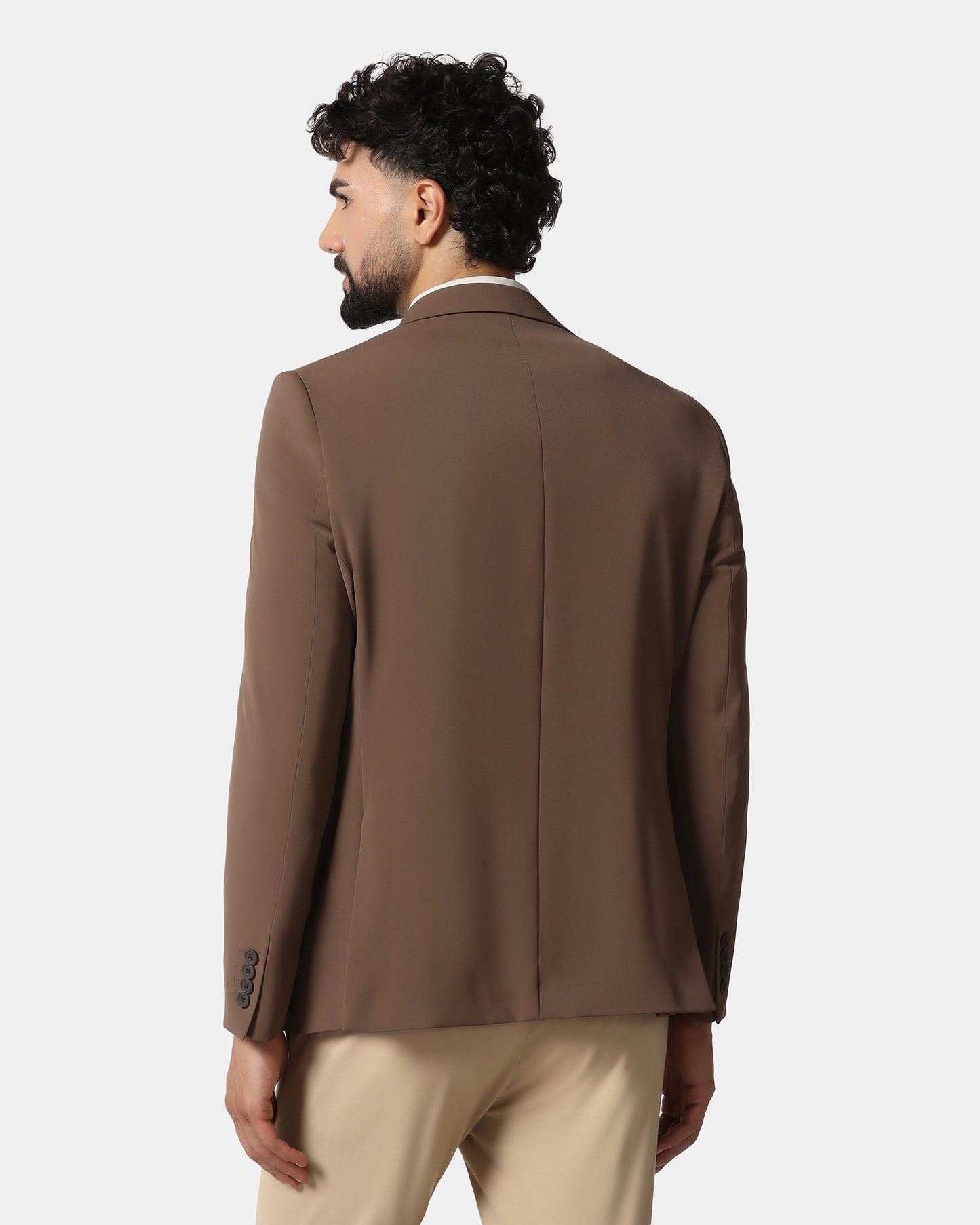 Tobacco Brown TechPro Solid Blazer - Absolute