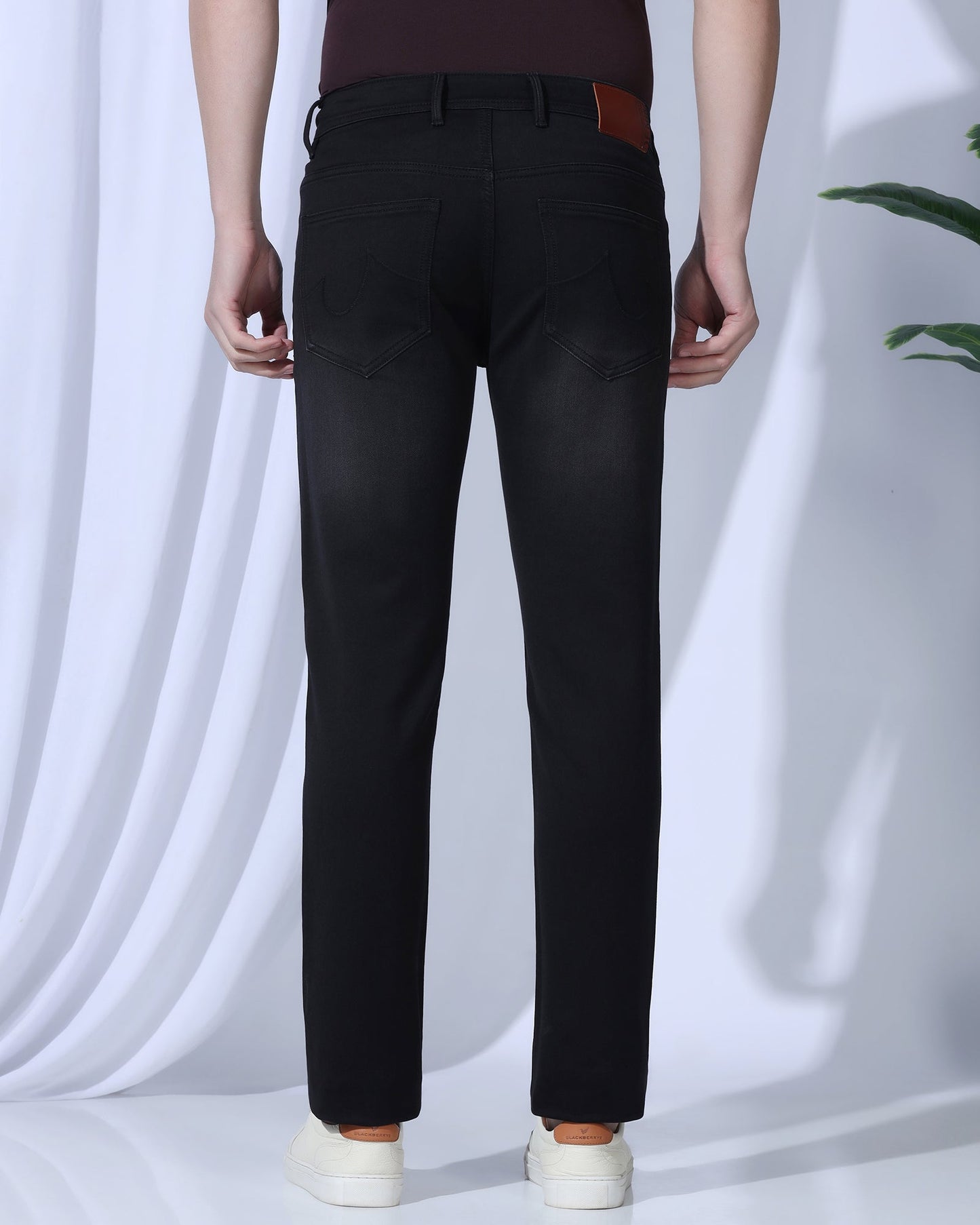 Ultrasoft Slim Comfort Buff Fit Black Jeans - Betsy