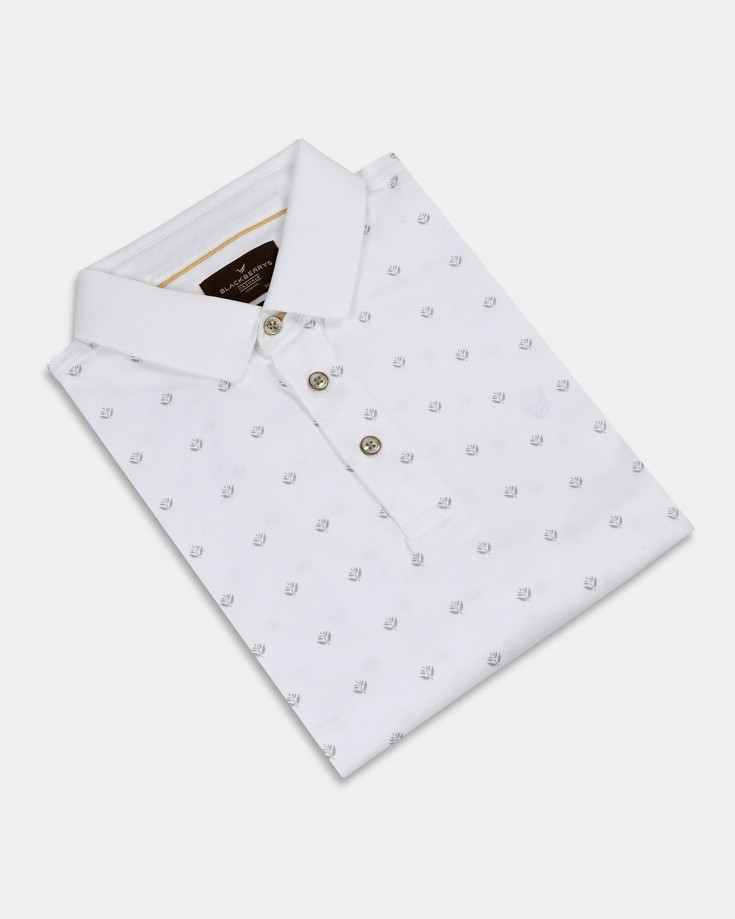 White Printed Polo - Joey
