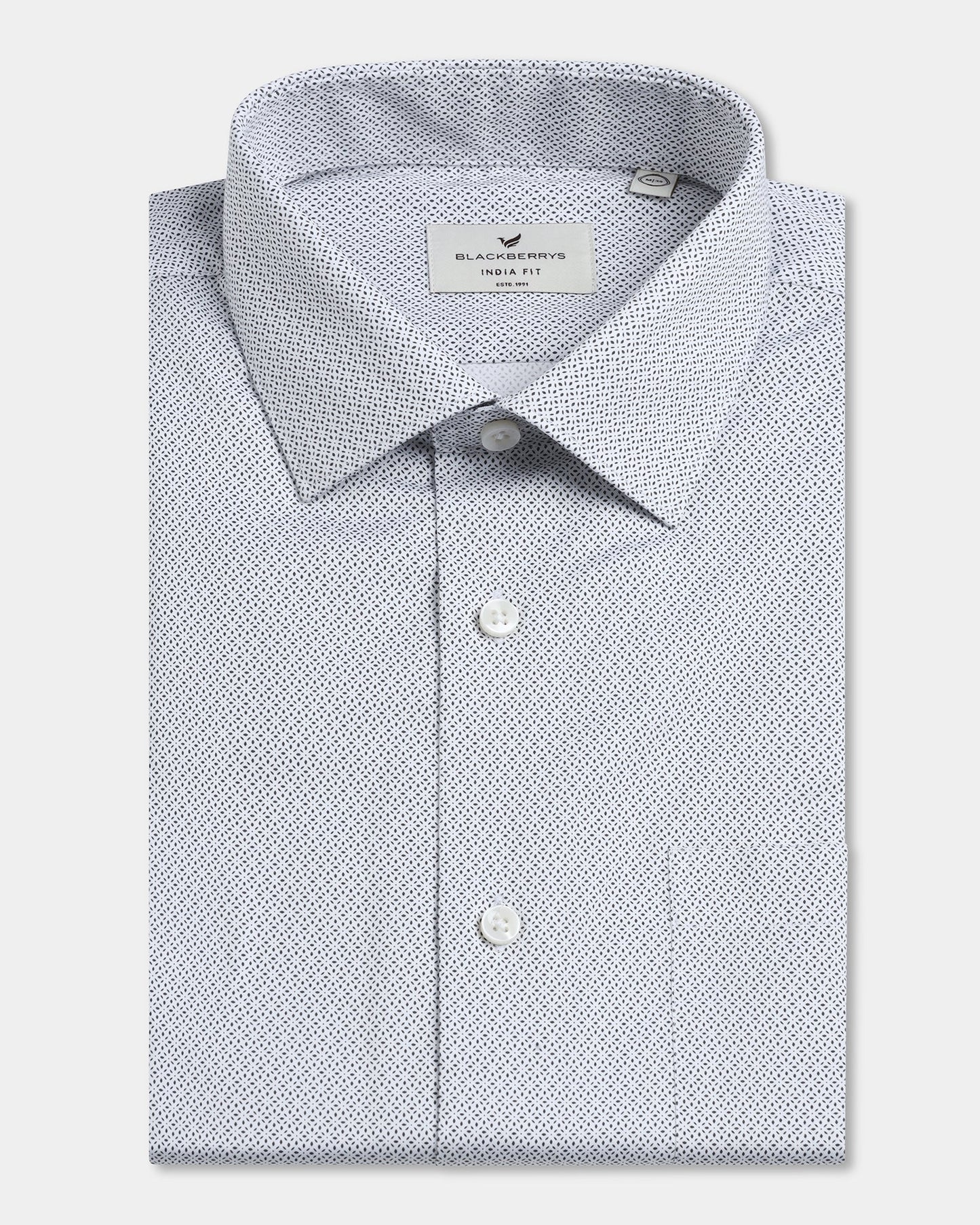 White Printed Shirt - Bylde