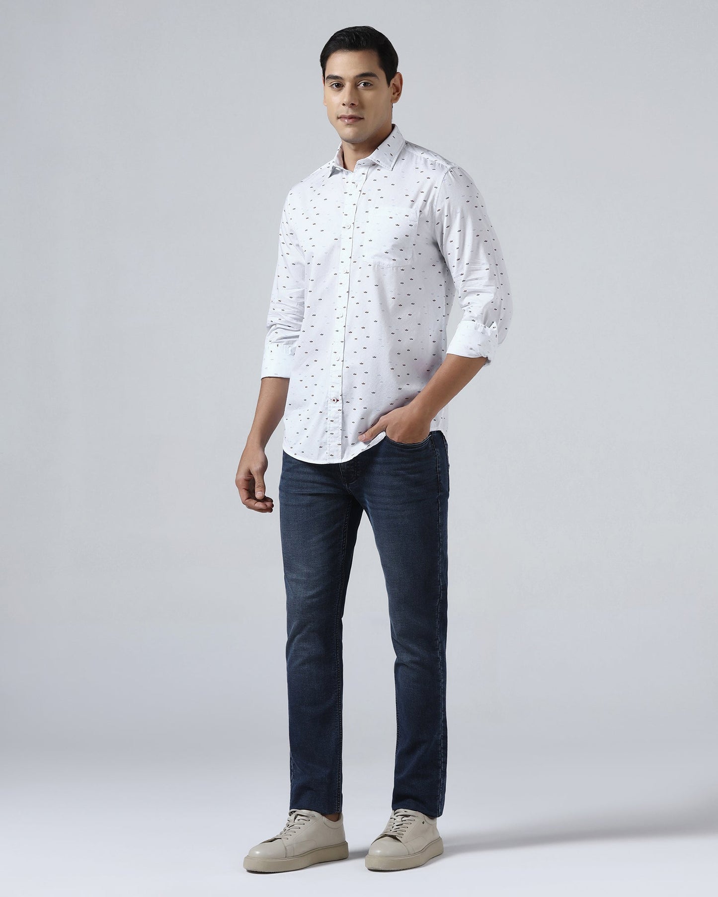 White Printed Shirt - Tobas