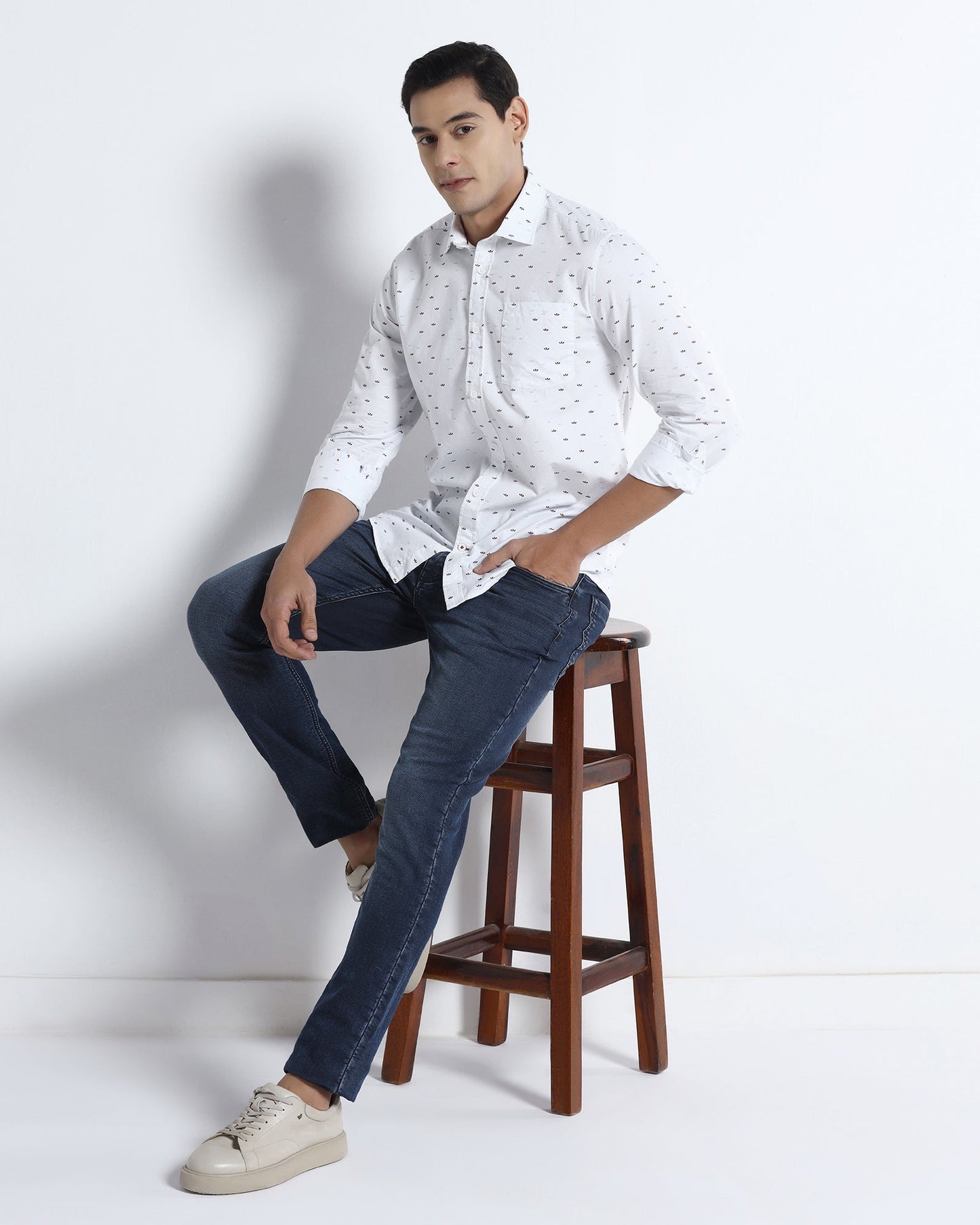 White Printed Shirt - Tobas