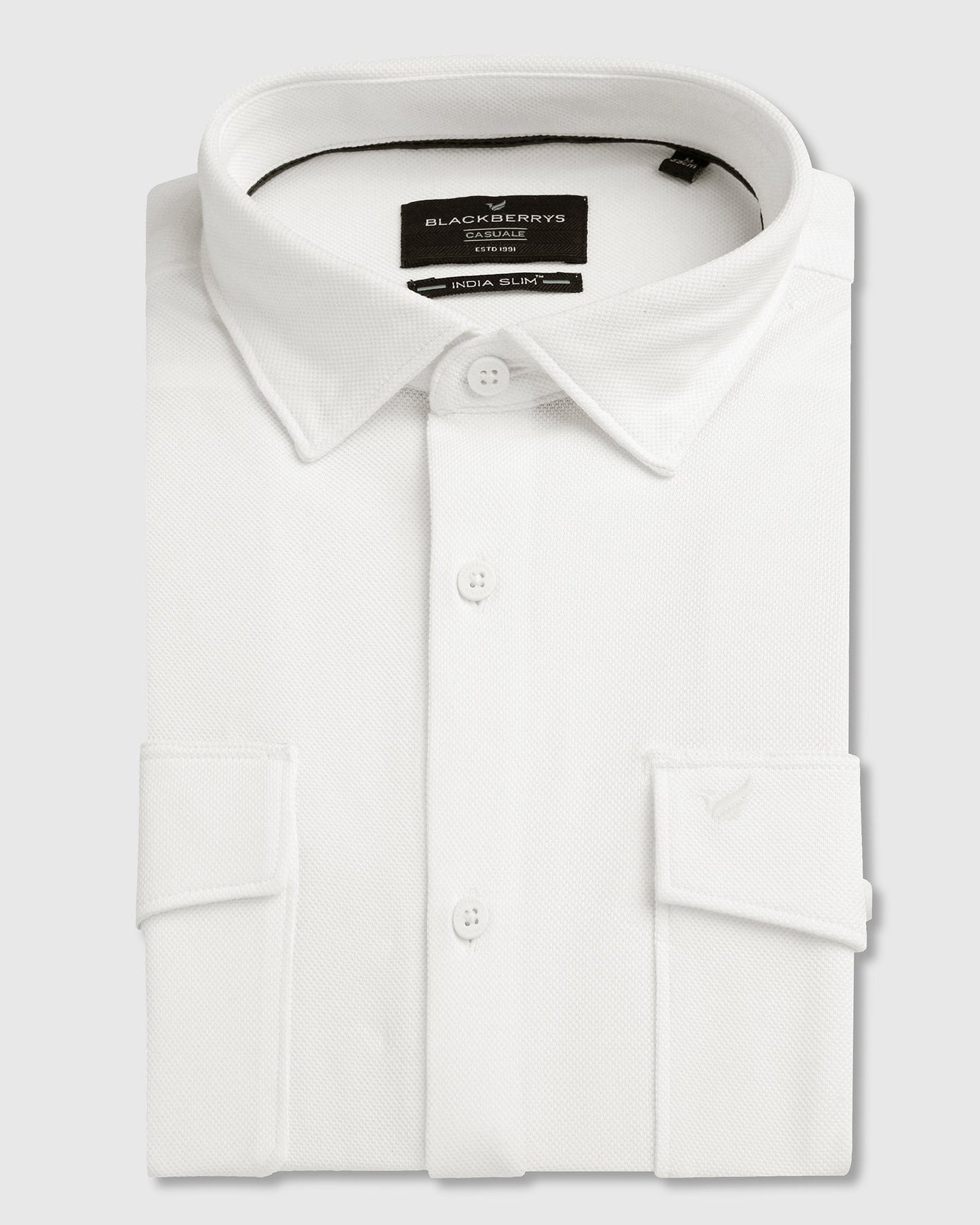 White Solid Shirt - Diaz