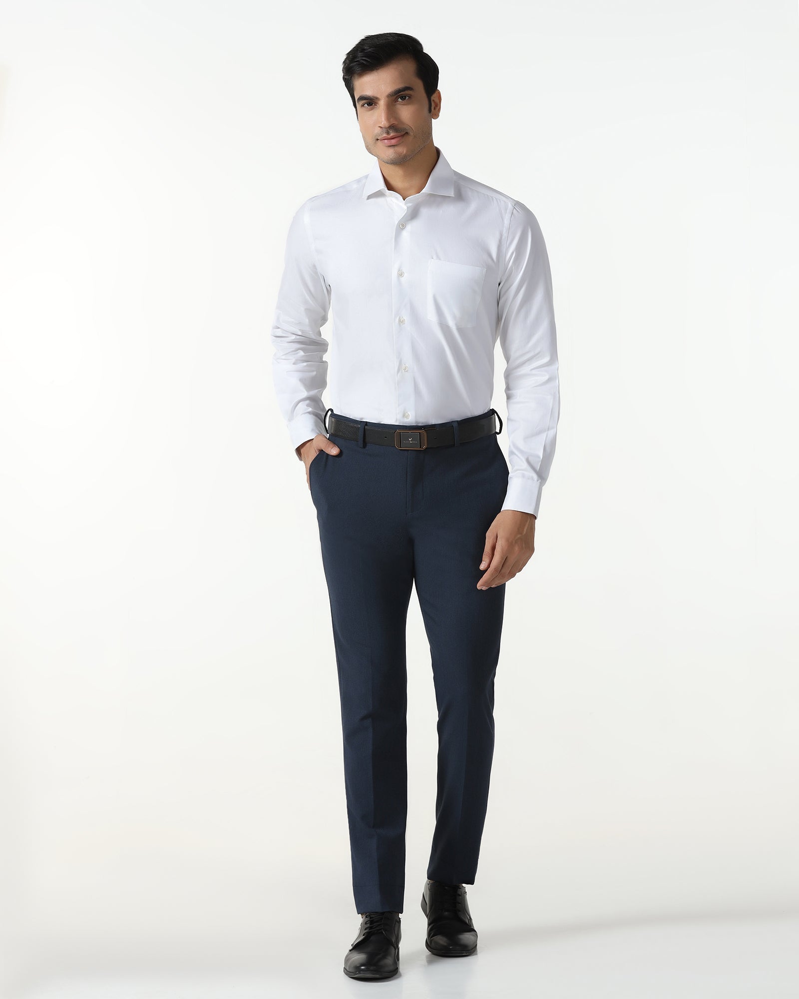 White Super White Jacquard Shirt - Albion