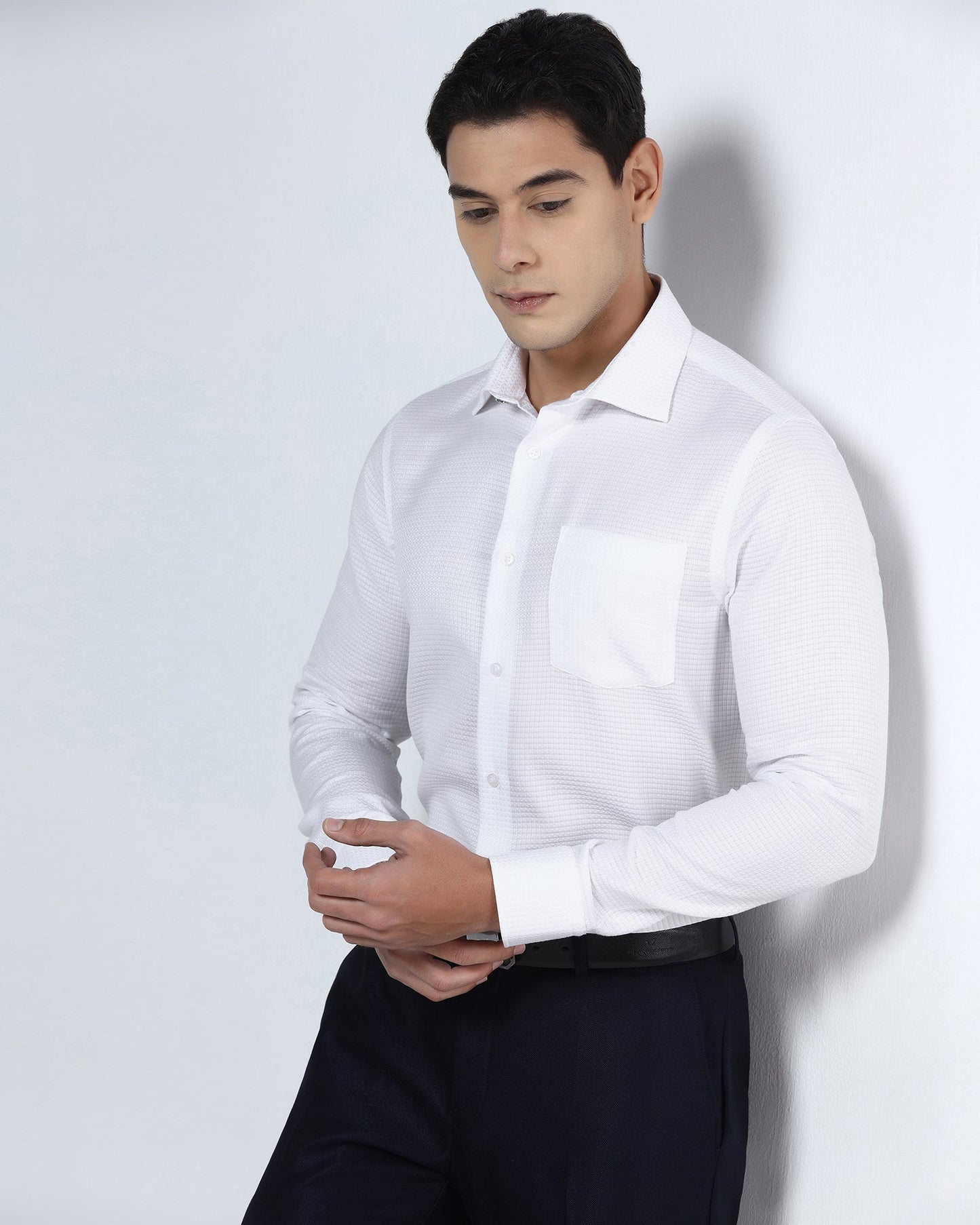 Super White Textured Shirt - Scooter