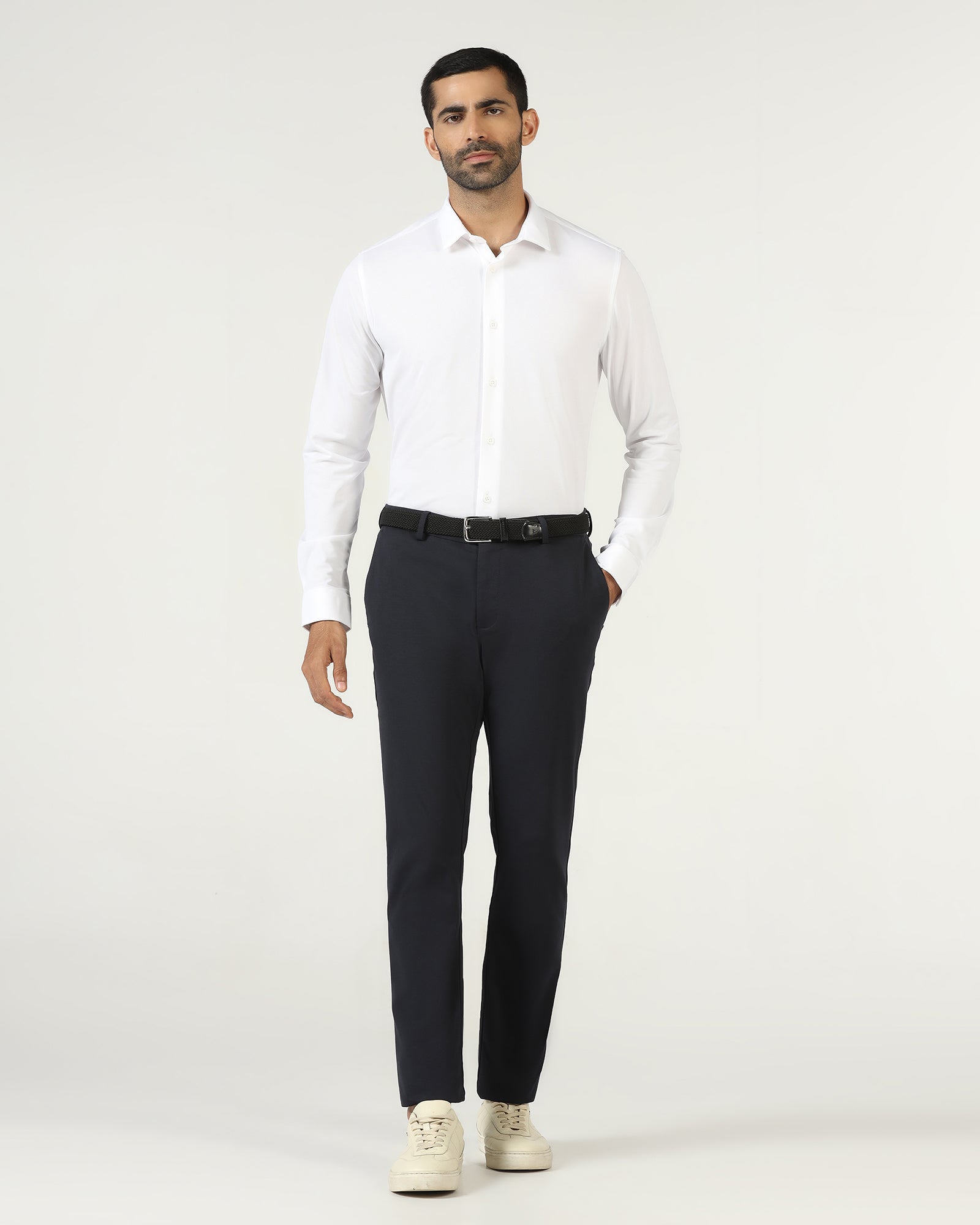 White Techpro Stripe Shirt - Keish