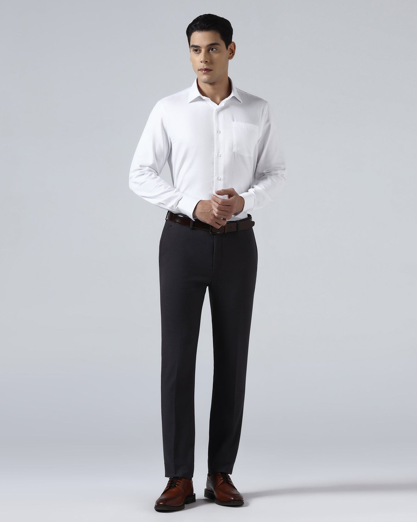 White Textured Shirt - Quinn