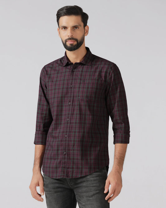 Wine Check Shirt - Bimer