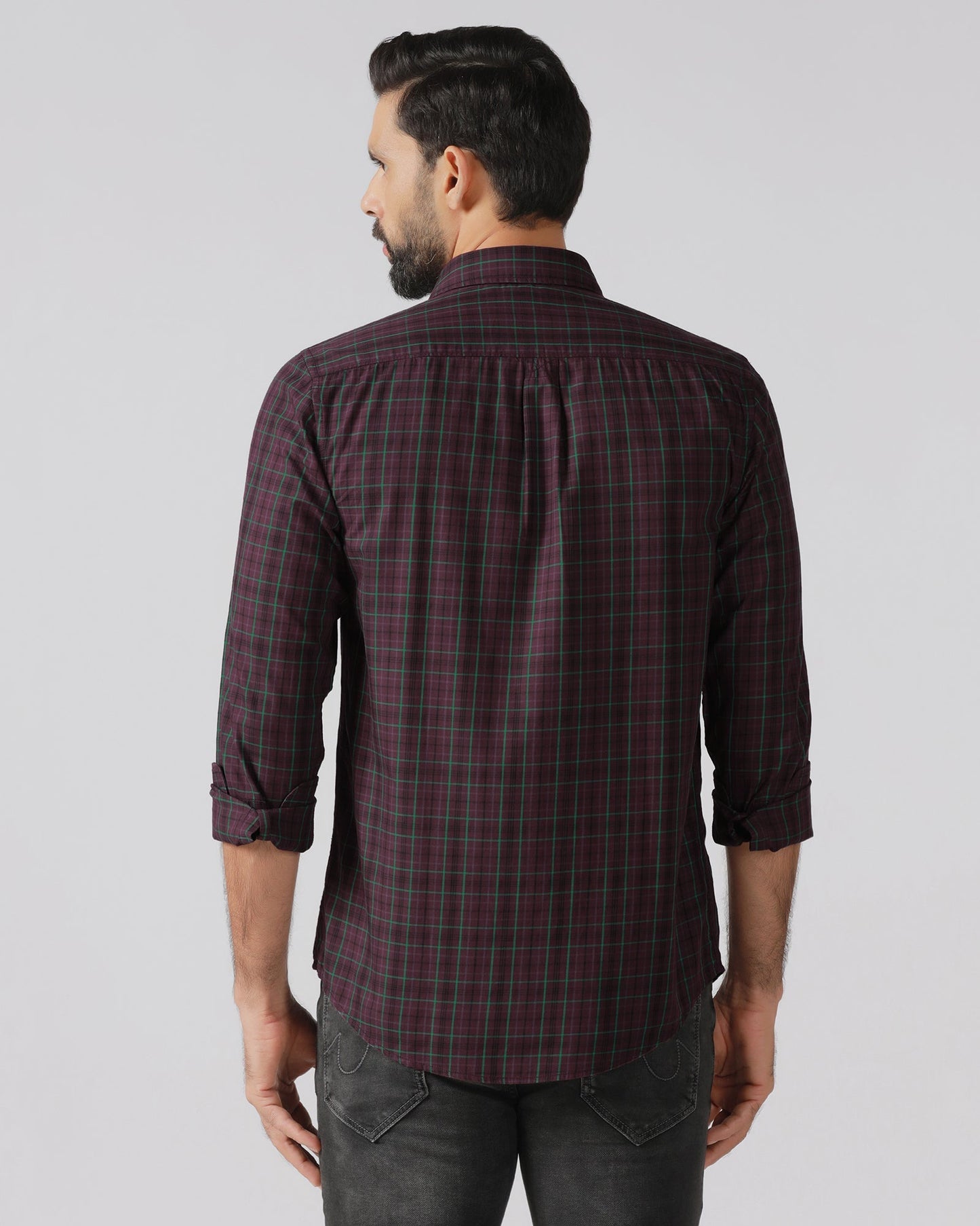 Wine Check Shirt - Bimer