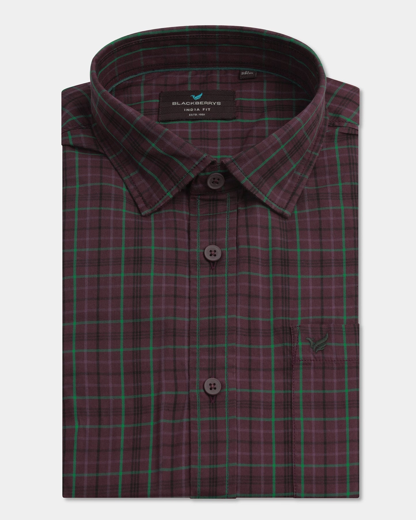 Wine Check Shirt - Bimer