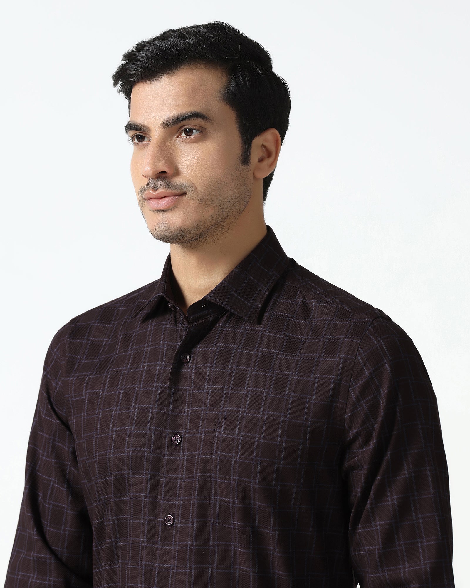 Wine Check Shirt - Ratio