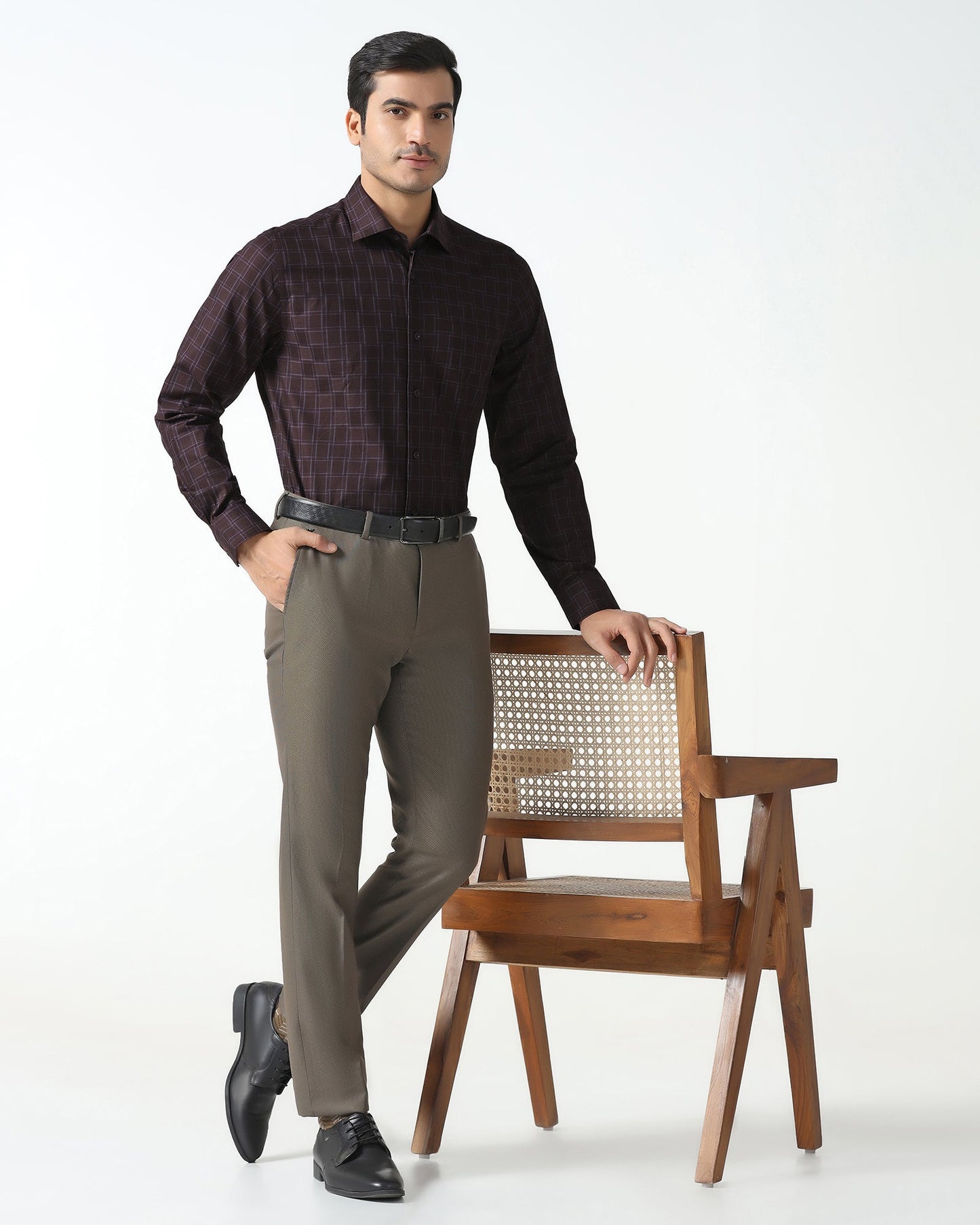 Wine Check Shirt - Ratio