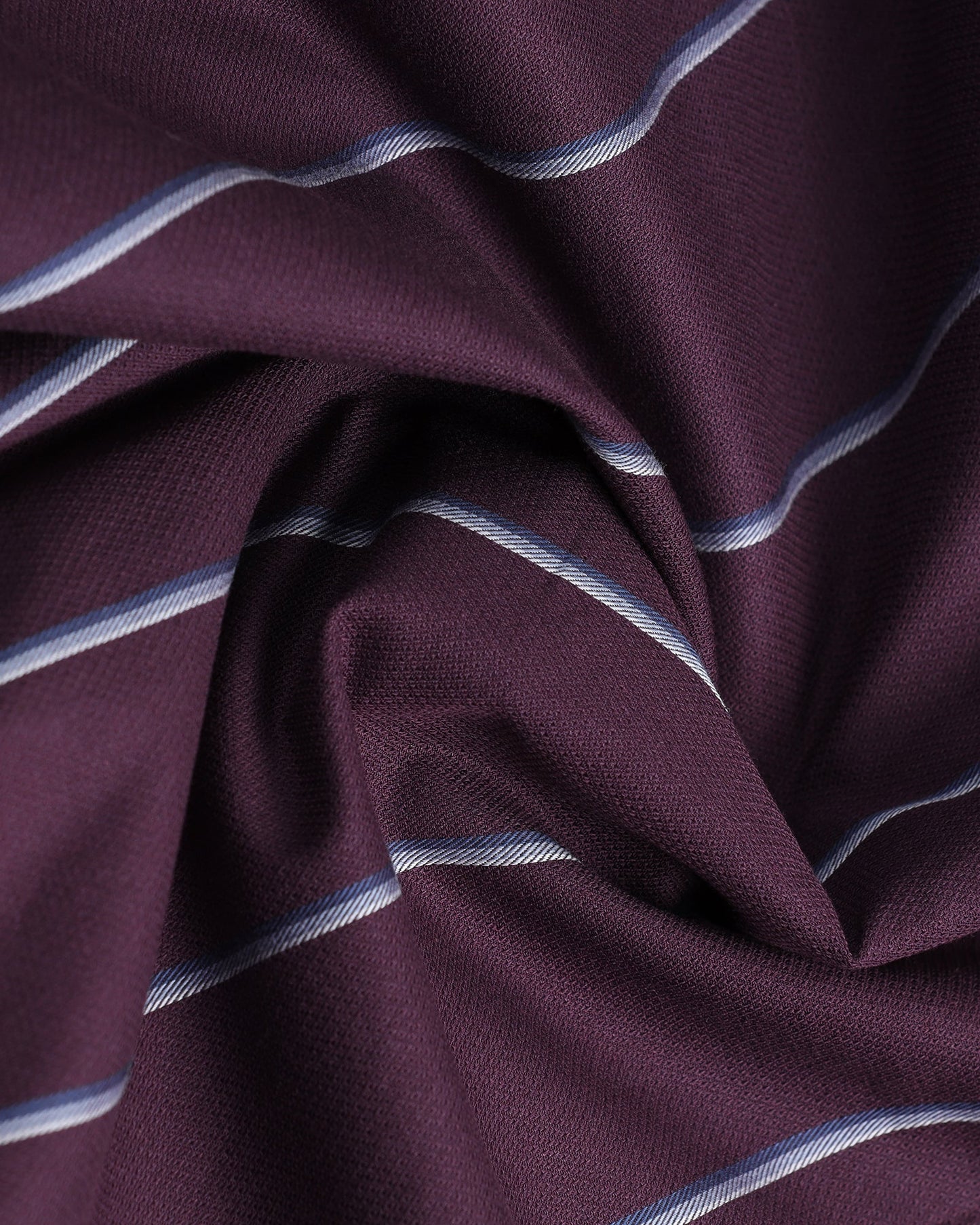 Wine Half Sleeve Stripe Shirt - Huon