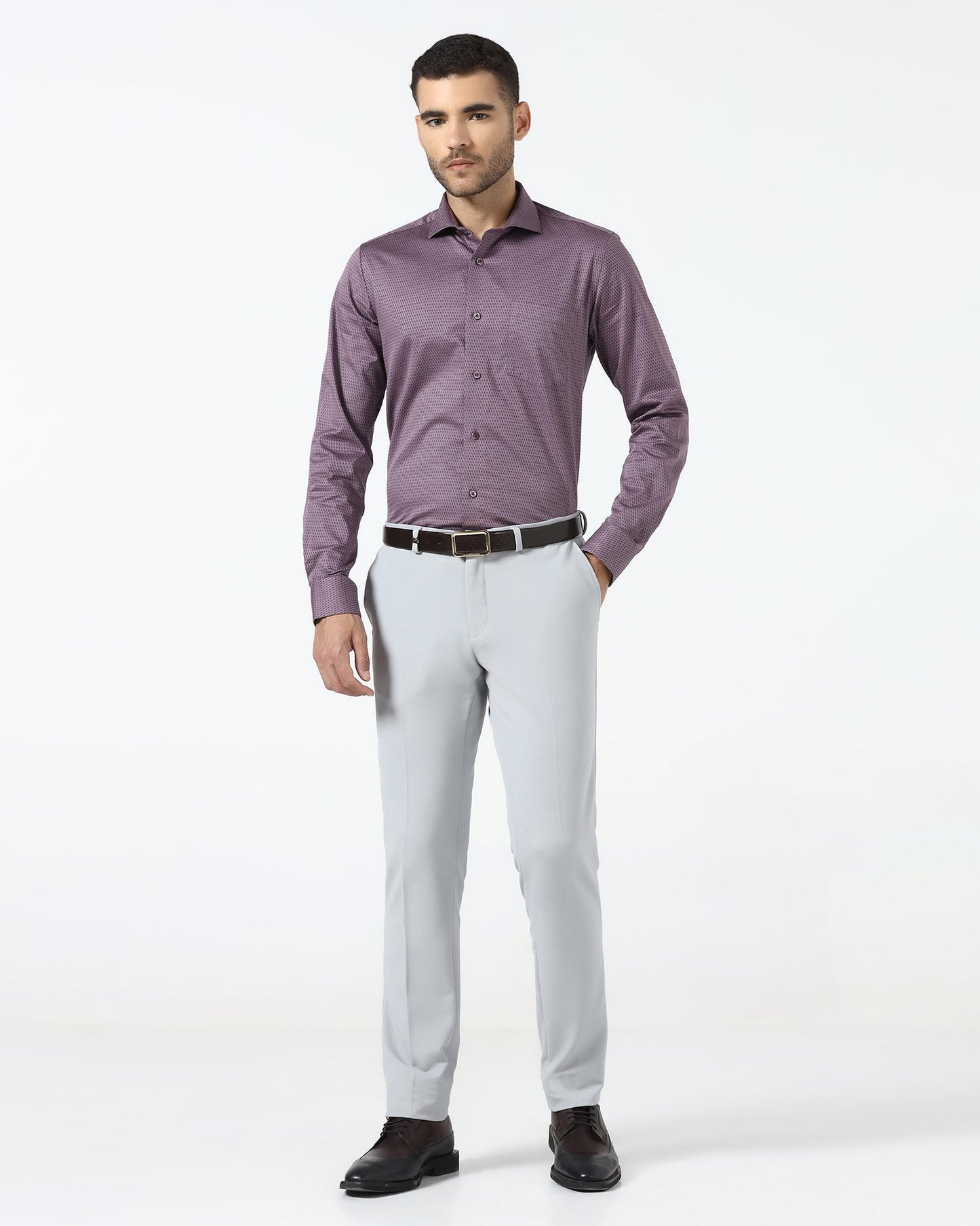 Wine Jacquard Shirt - Pedro