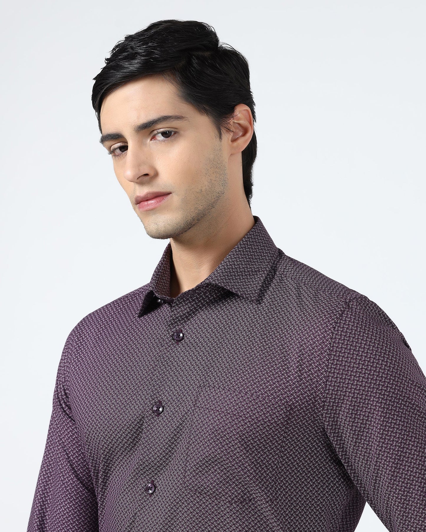 Wine Printed Shirt - Cyrus