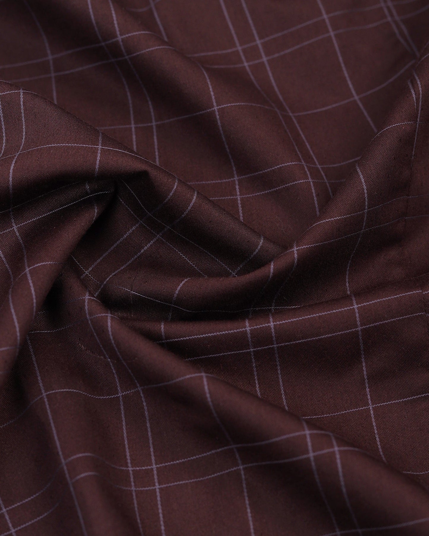 Wine Red Check Shirt - Axton