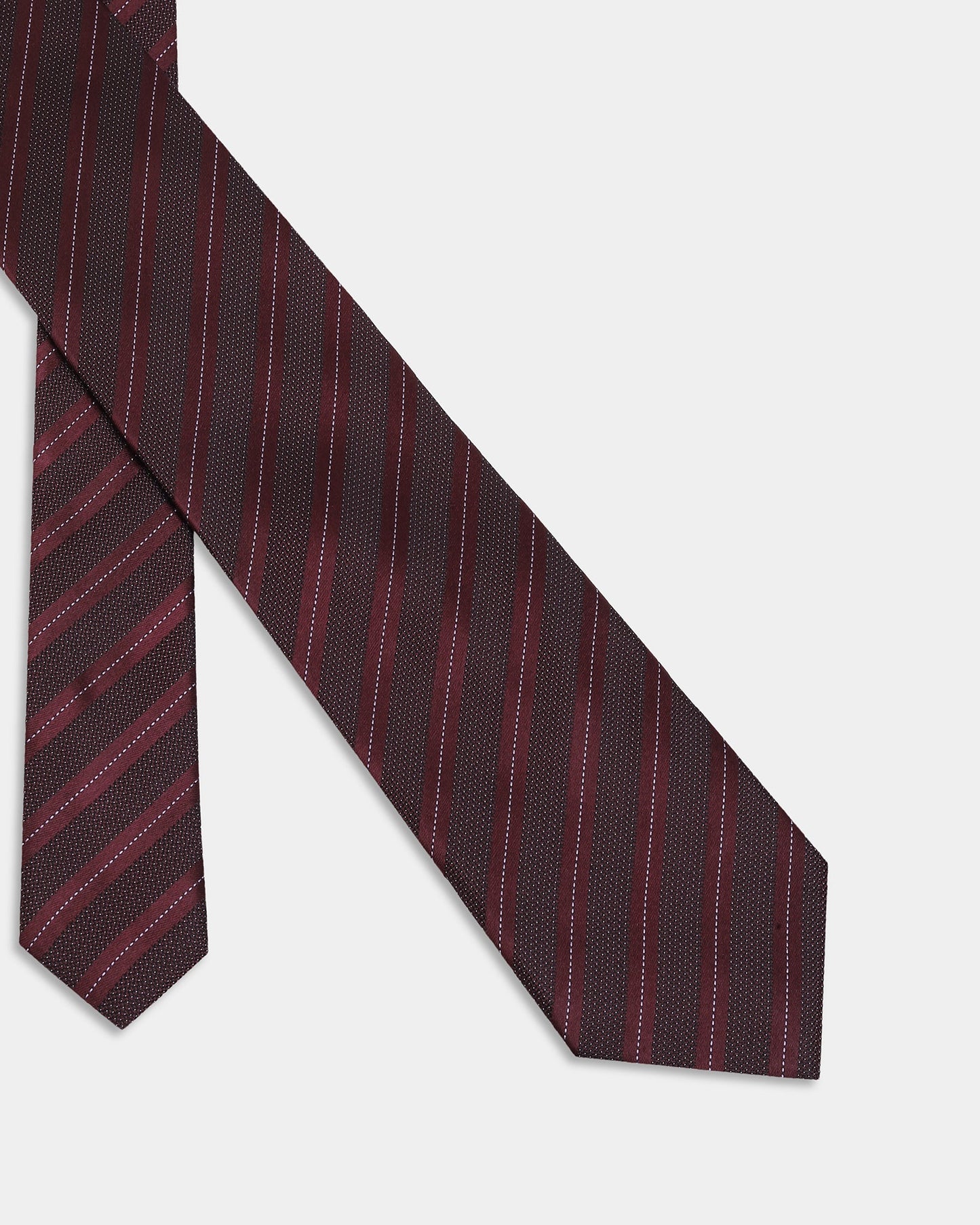 Wine Silk Jacquard Tie - Aras