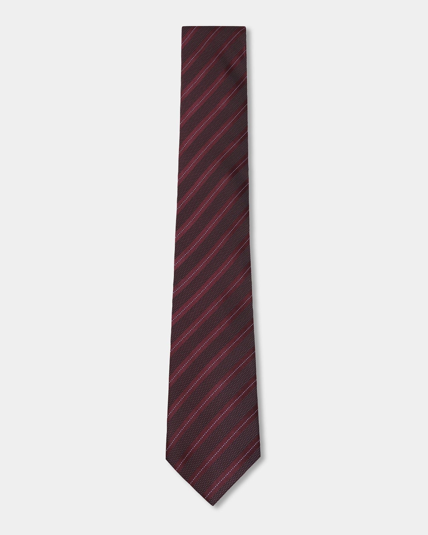 Wine Silk Jacquard Tie - Aras