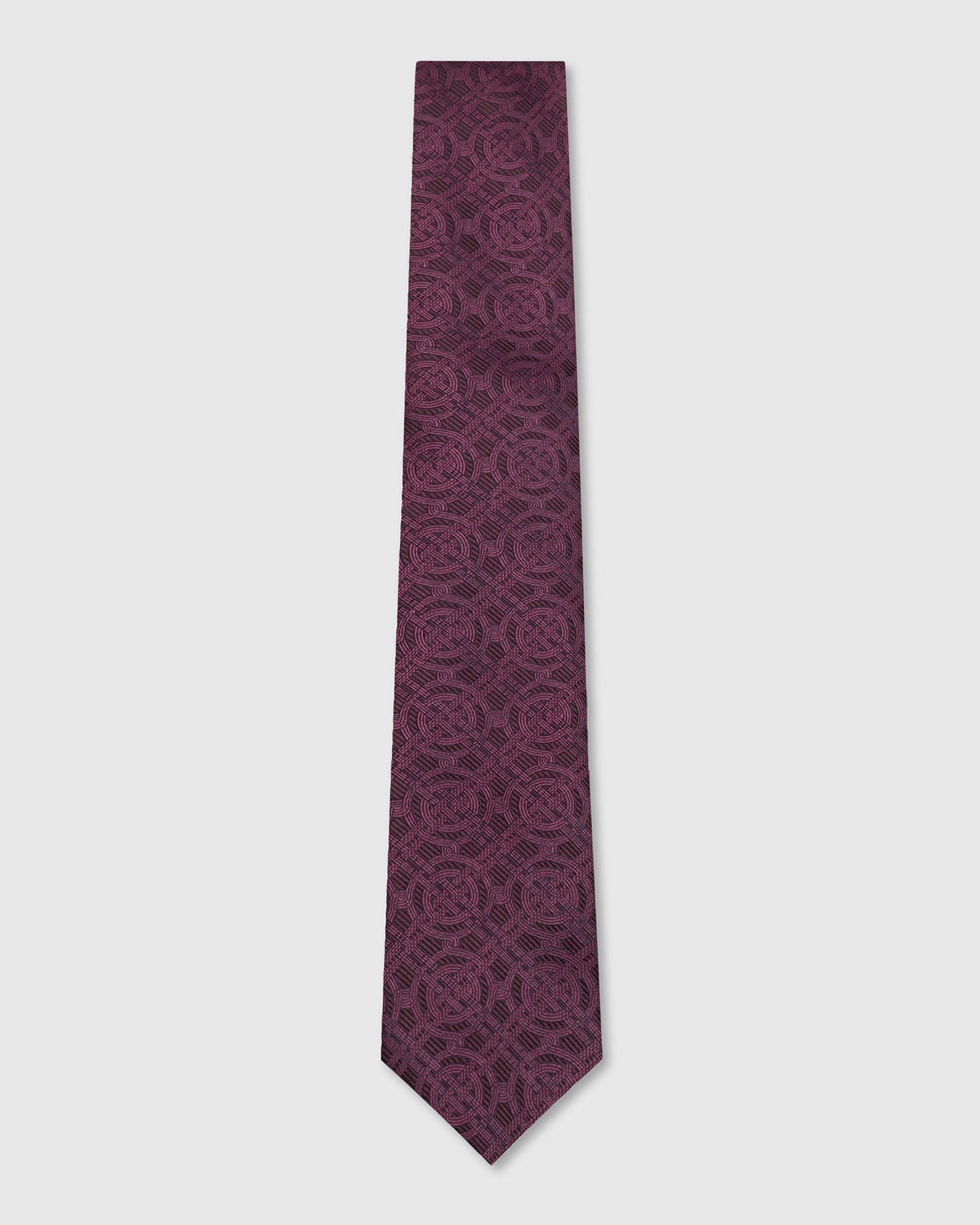 Wine Silk Jacquard Tie - Wynston