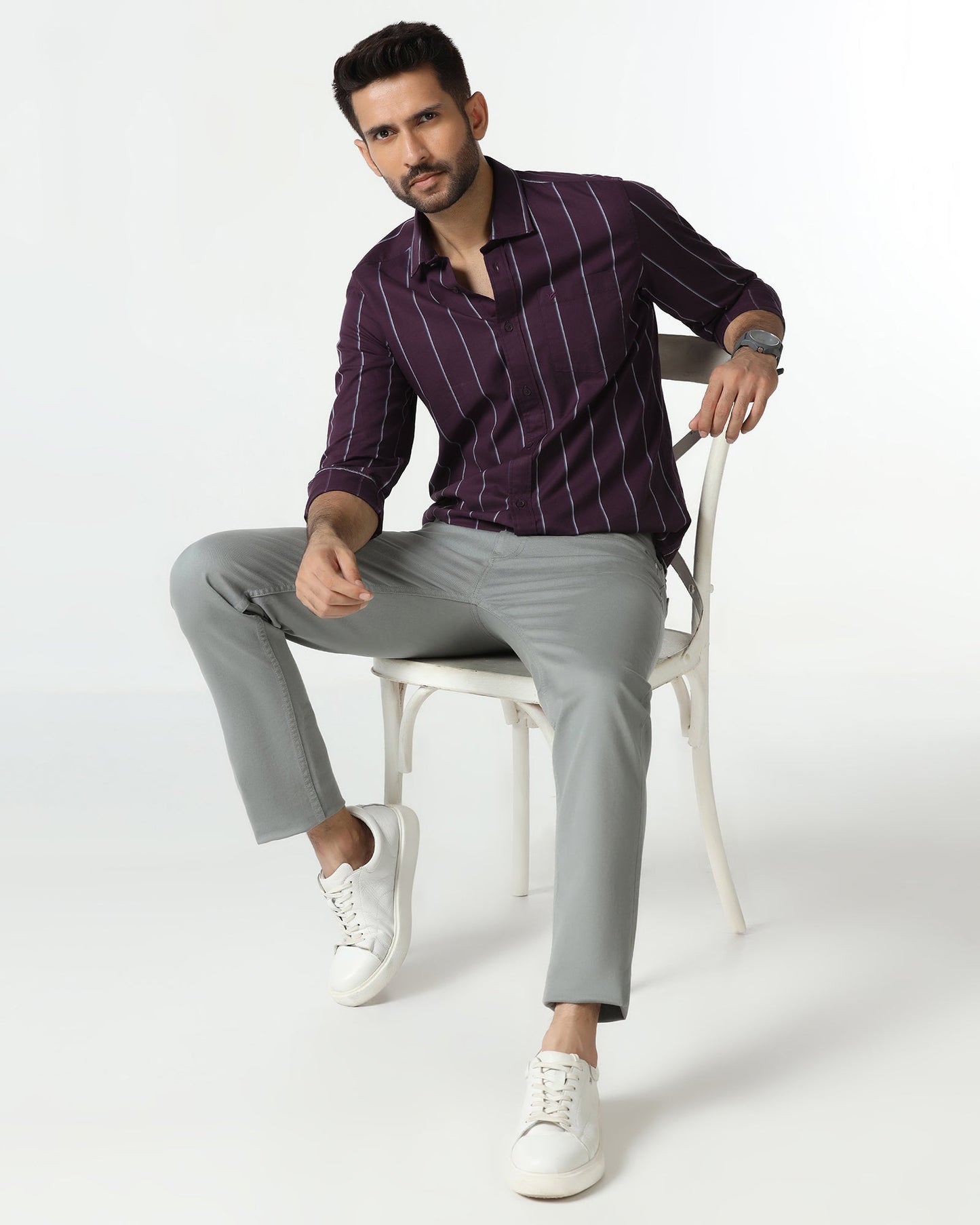 Wine Stripe Shirt - Huon