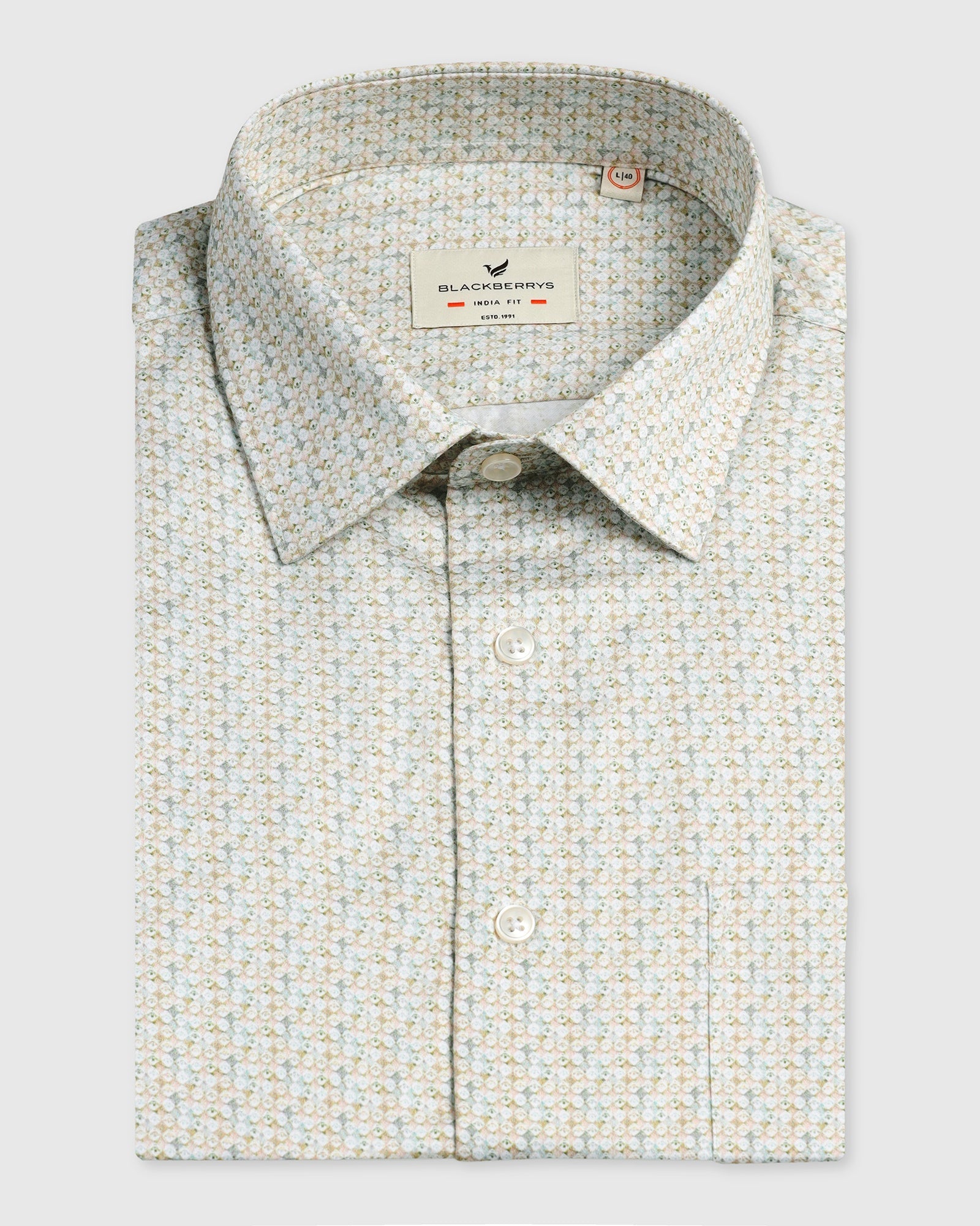 Yellow Half Sleeve Printed Shirt - Nicole