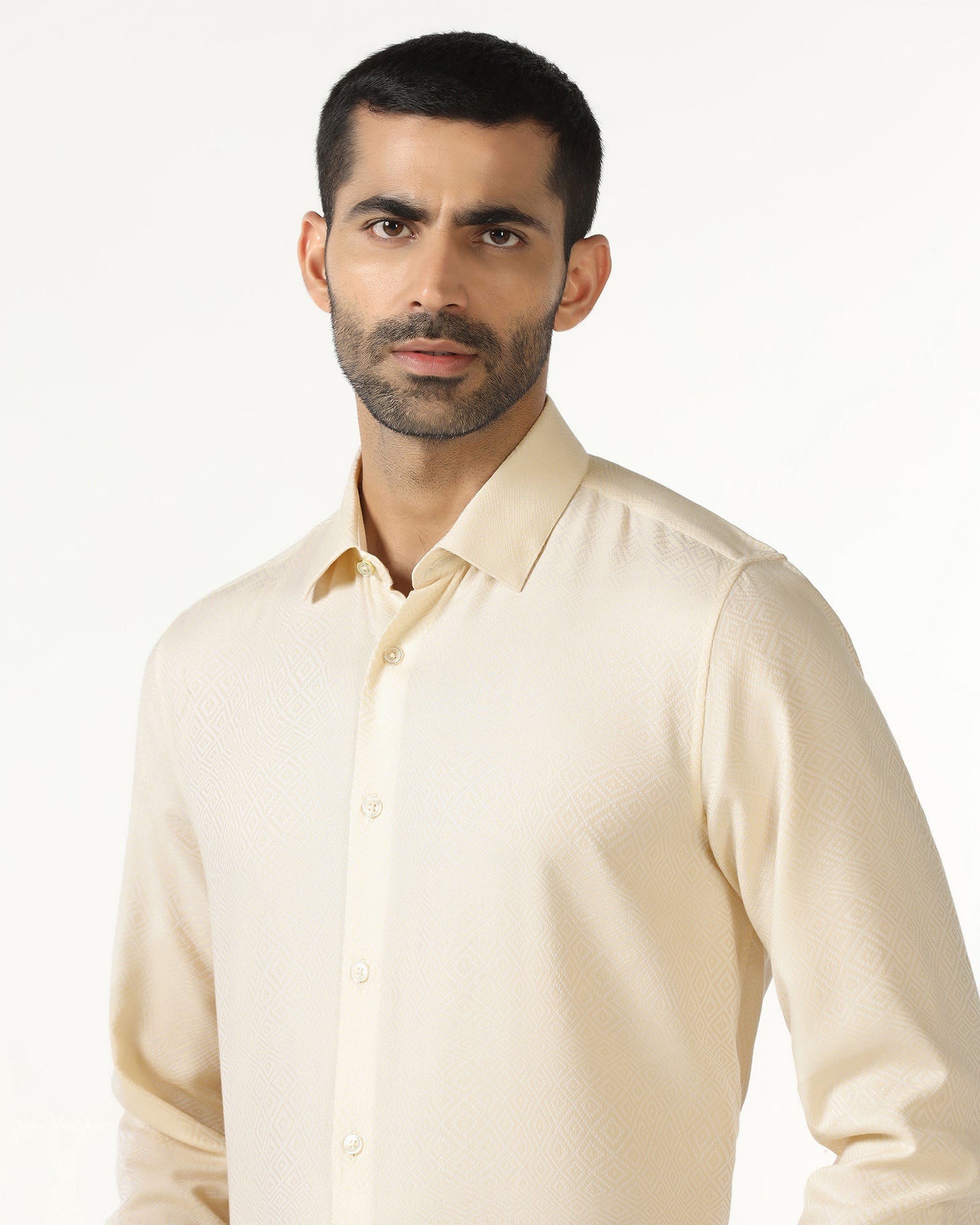 Yellow Jacquard Shirt - Render