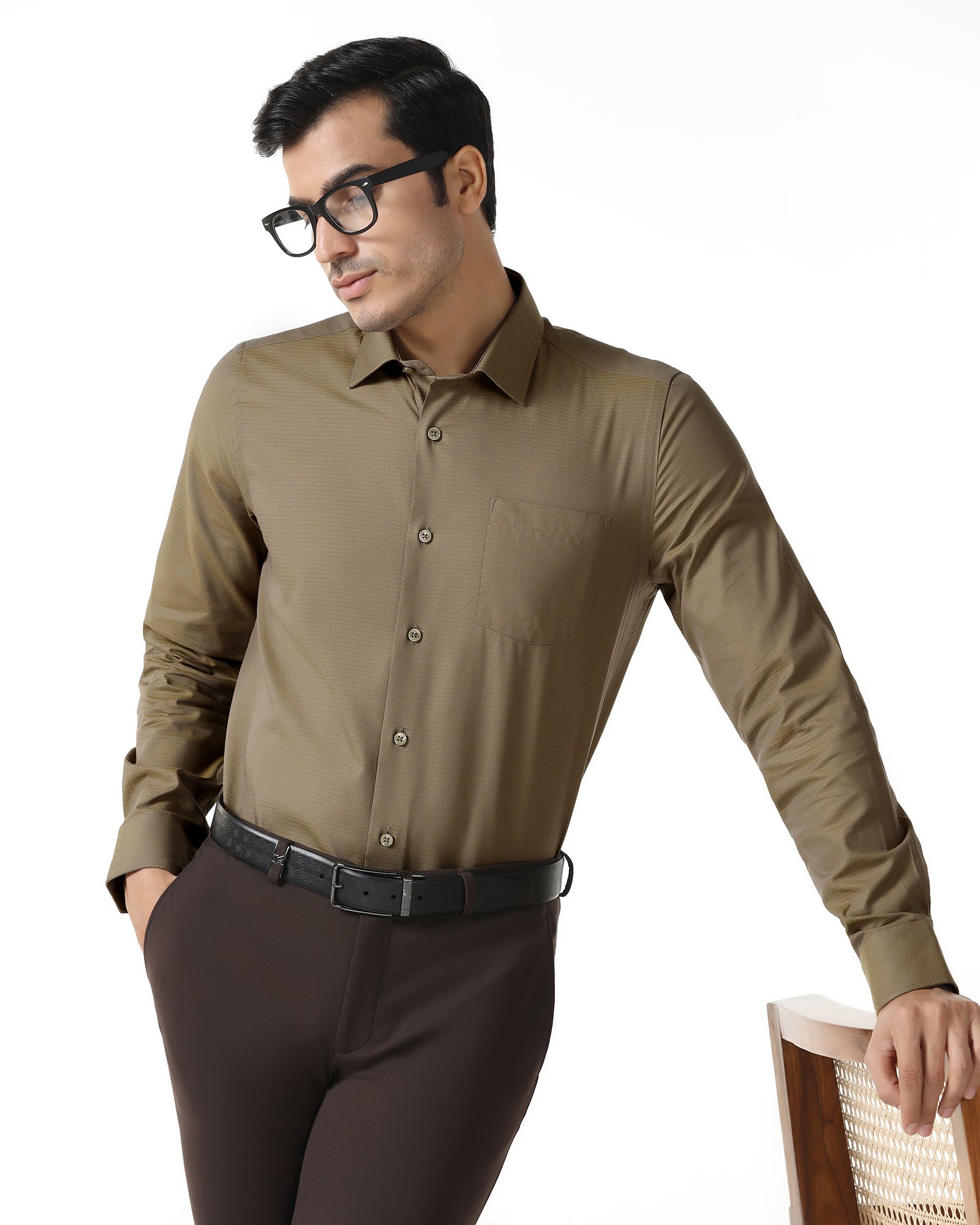 Yellow Textured Shirt - Zander