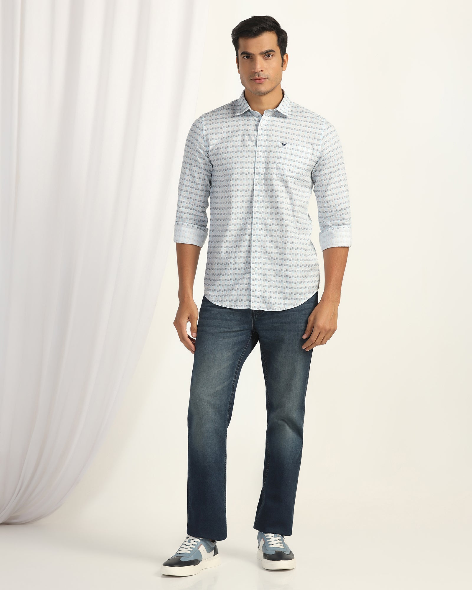 Casual White Printed Shirt - Felip