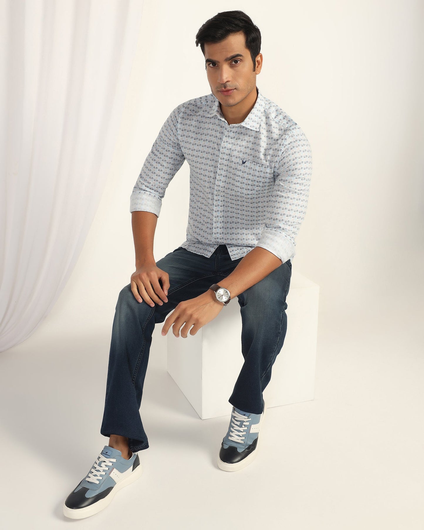Casual White Printed Shirt - Felip