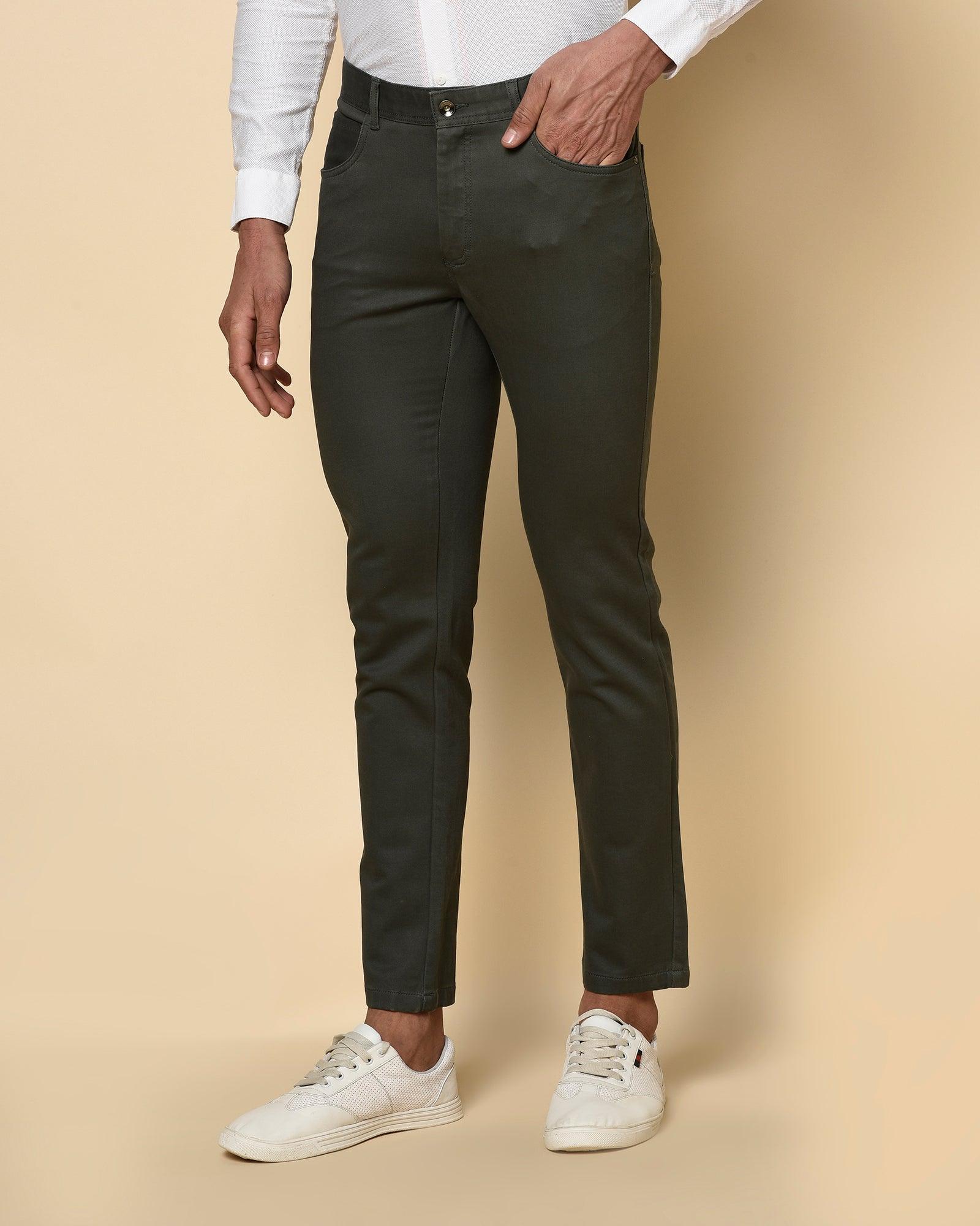 B5P Casual Olive Solid Khakis - Clayton - Blackberrys