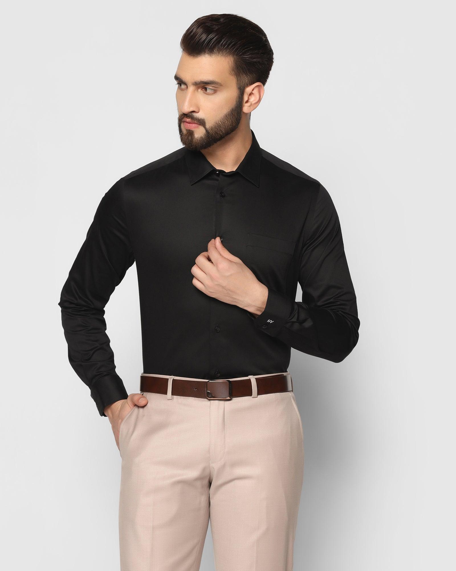 Solid Formal Shirt in Black (Sailor) - Blackberrys