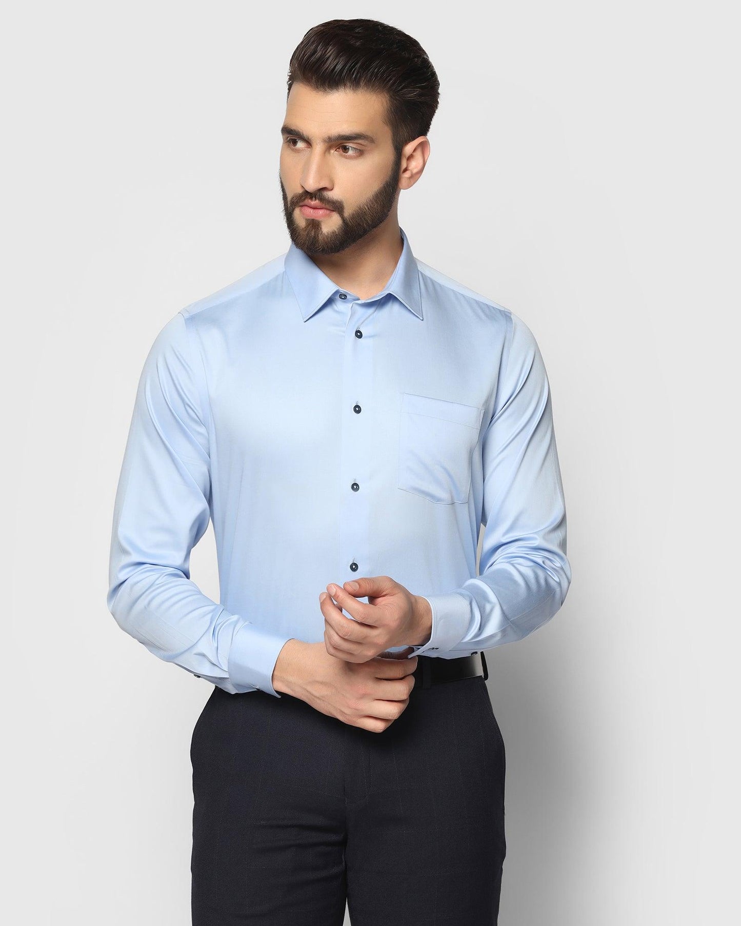 Solid Formal Shirt in Blue (Sailor) - Blackberrys