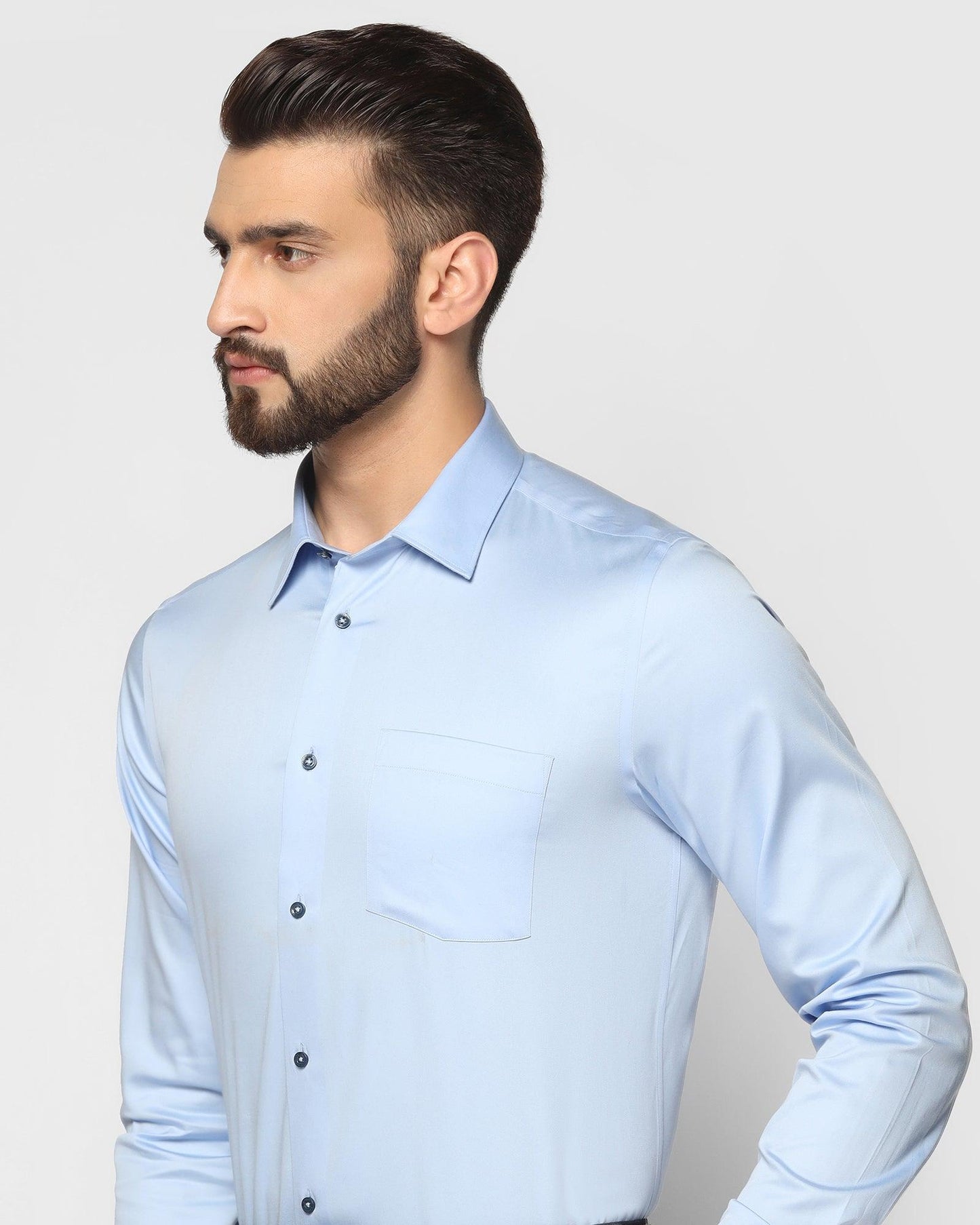 Solid Formal Shirt in Blue (Sailor) - Blackberrys