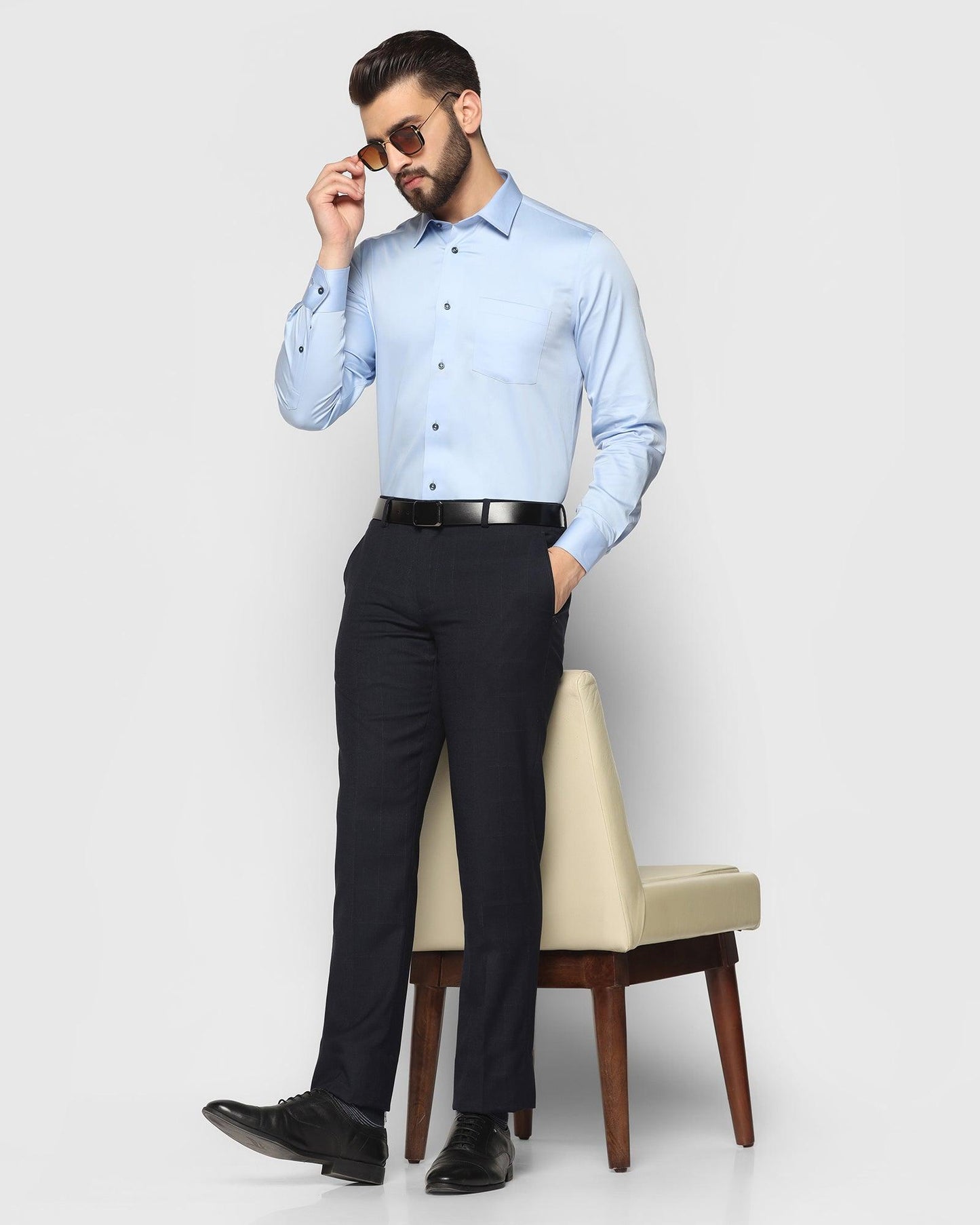 Solid Formal Shirt in Blue (Sailor) - Blackberrys
